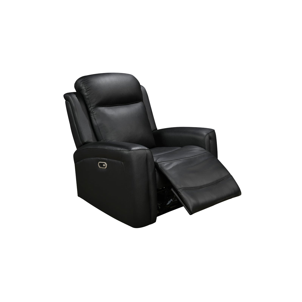 3-2-1 Seater Electric Leather/PVC Black Recliner Set
