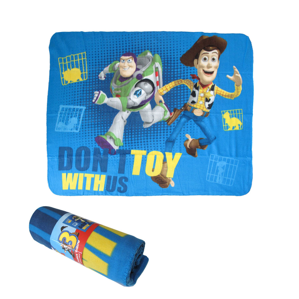 Toy Story Don't Toy with Us Polar Fleece Throw Rug 127 x 140 cm