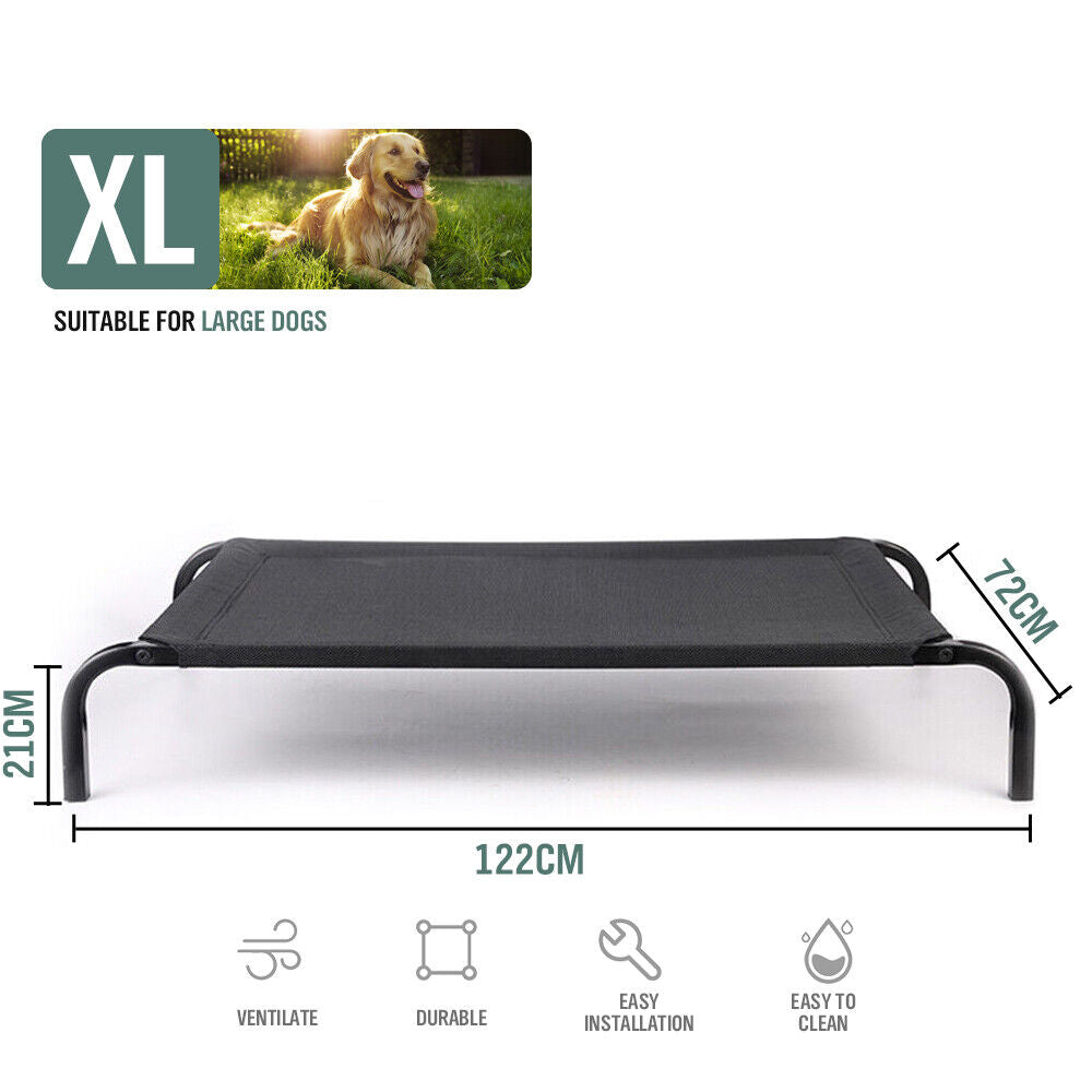 XL Elevated Trampoline Pet Bed Dog Puppy Raised Heavy Duty Large Hammock Mesh