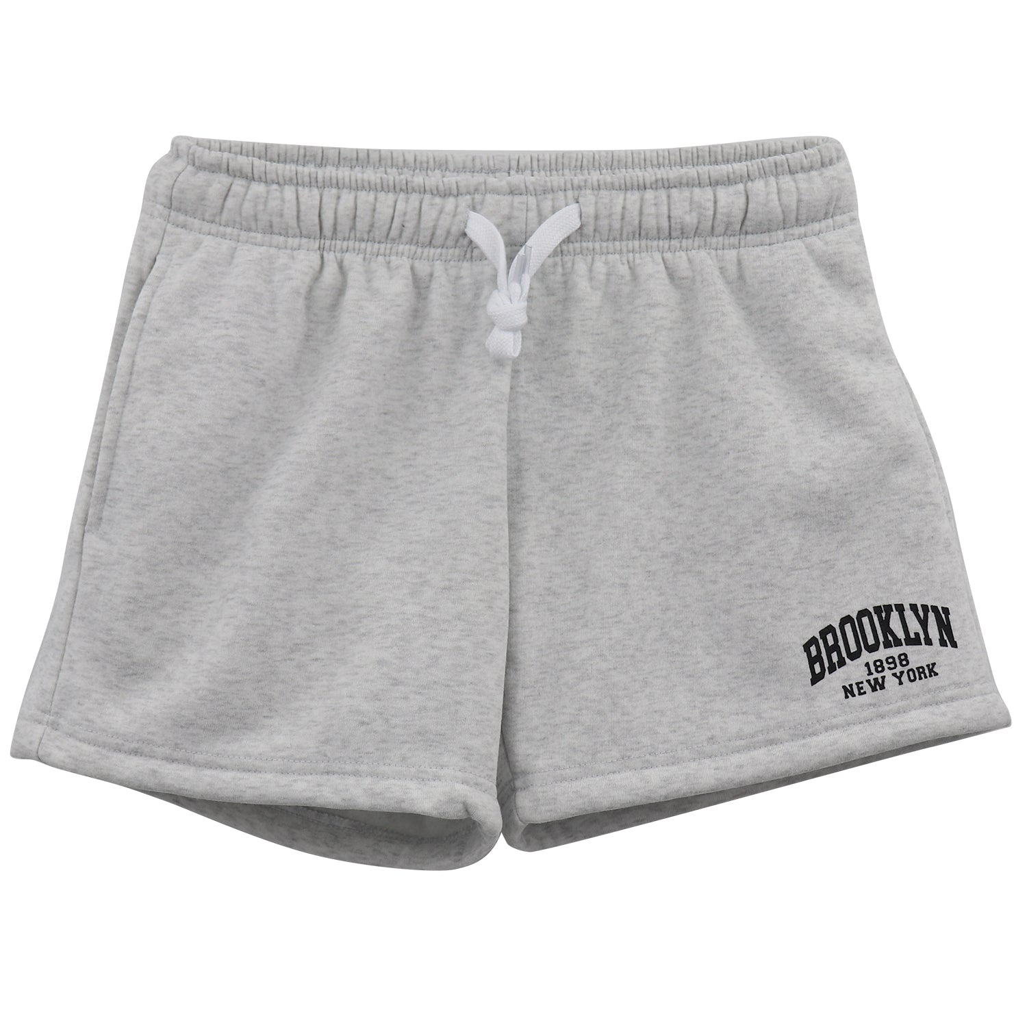 Women's Casual Fleece Shorts Sweat Athletic Track Pants w Elastic Wasit Pockets, Light Grey, XS