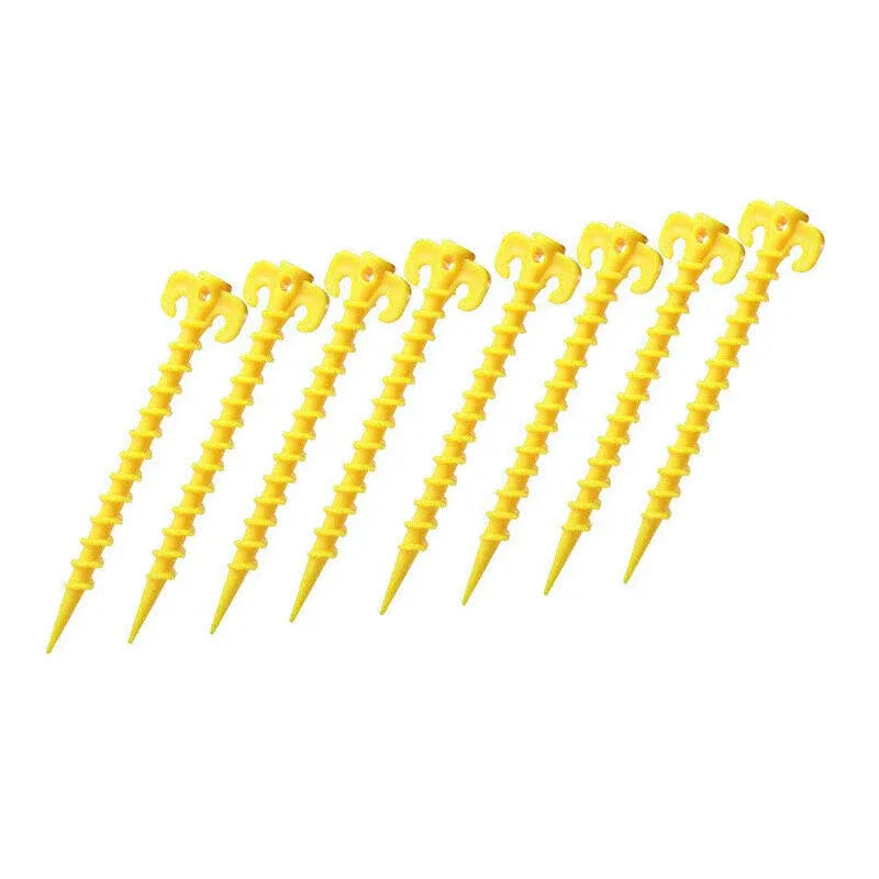 10PCS Spiral Screw Tent Pegs Heavy Duty Ground Stakes for Camping Beach Grass