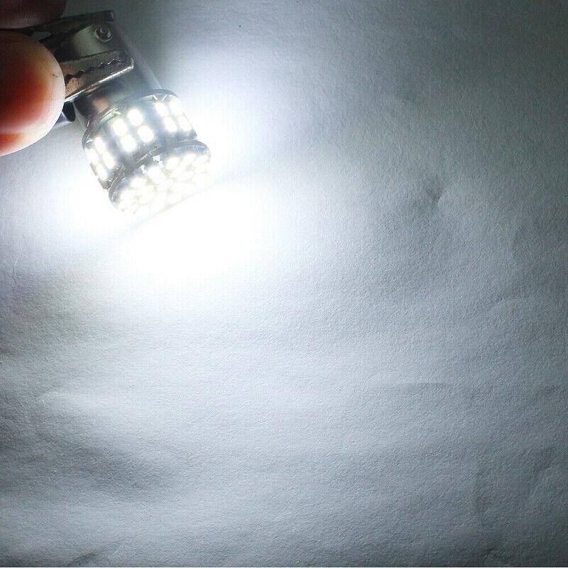 2X Ba15S 50 Smd Led - Bright White 1156 Brake Reverse Light Bulb Globe Lamp 12V