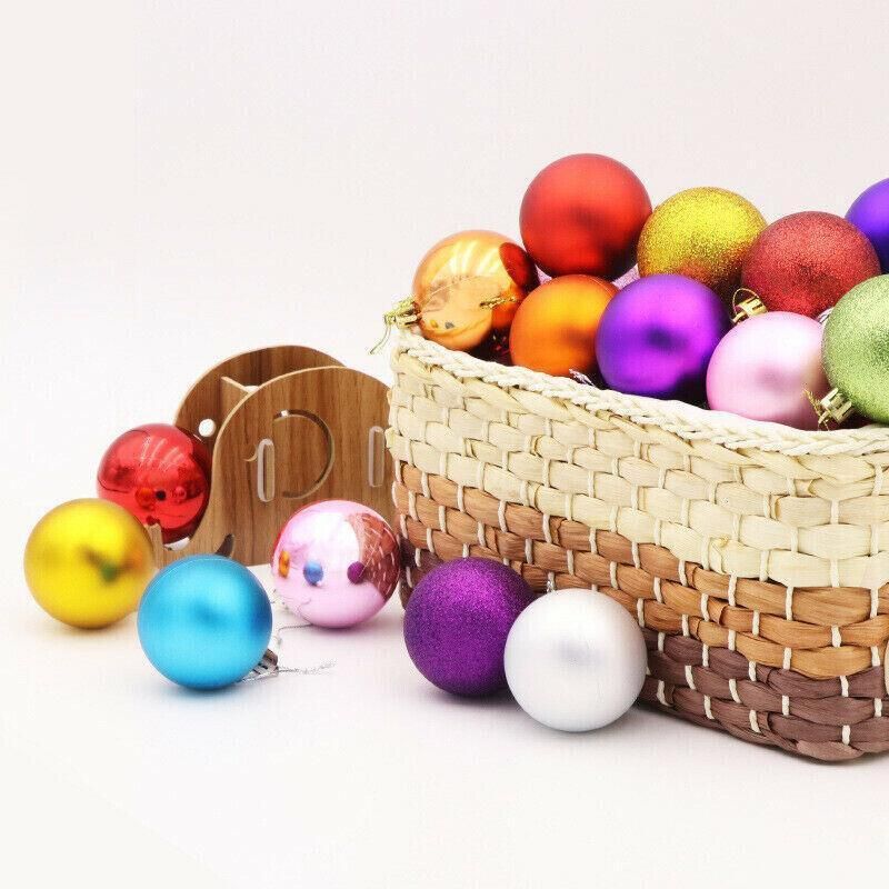 24Pcs/Pack Christmas Tree Xmas Balls Decorations Baubles Party Wedding Ornament - Gold
