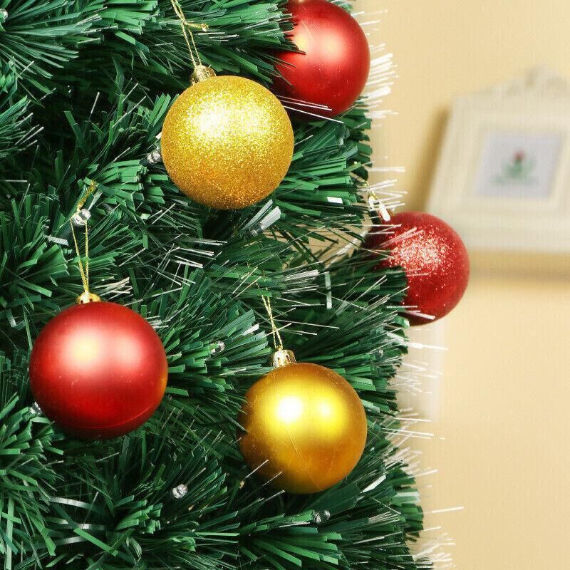 24Pcs/Pack Christmas Tree Xmas Balls Decorations Baubles Party Wedding Ornament - Gold