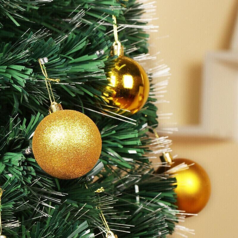 24Pcs/Pack Christmas Tree Xmas Balls Decorations Baubles Party Wedding Ornament - Gold