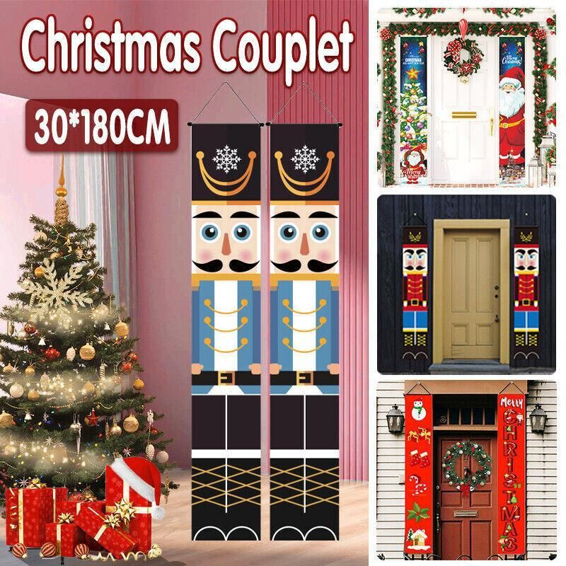 Nutcracker Soldier Door Banner Couplet Merry Christmas Xmas Decoration Ornaments - 44