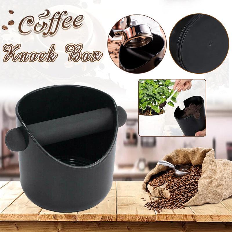 Coffee Knock Box Espresso Grounds Bin with Non Slip Base and Rubber Knock Bar 550ml