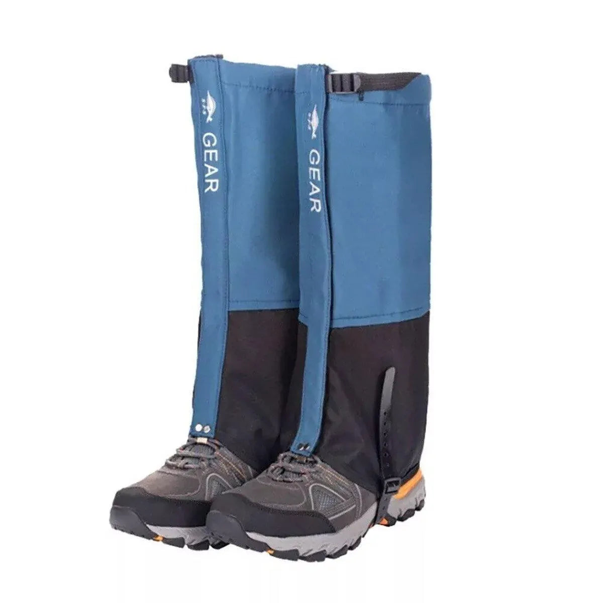 Waterproof Gaiters Snowproof Sandproof Leg Cover Hiking Skiing Outdoor Gear - Blue-XL
