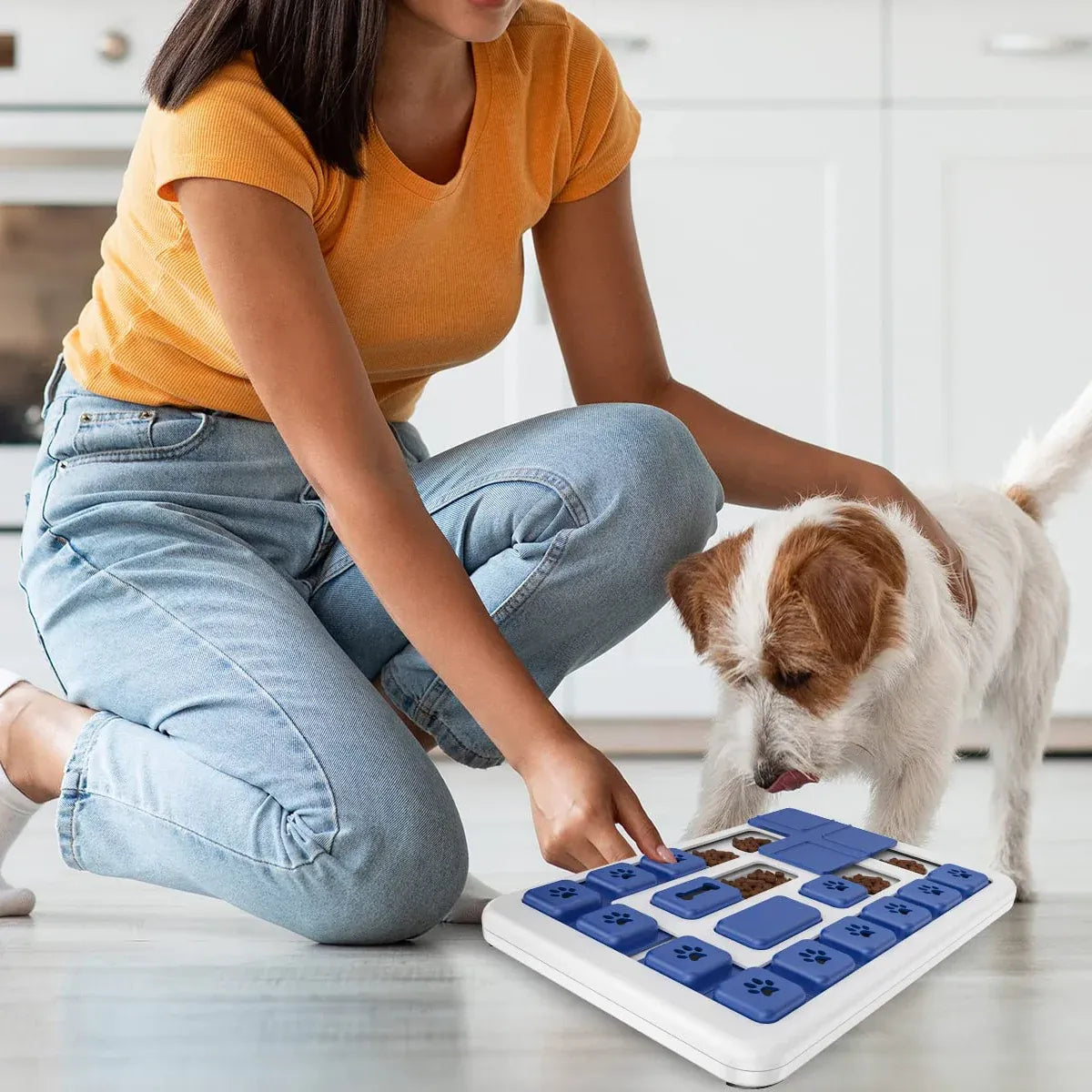 Pet Puzzle Toy Dog Cat Slow Feeder Leaking Sound Making Chew Toy Durable Safe