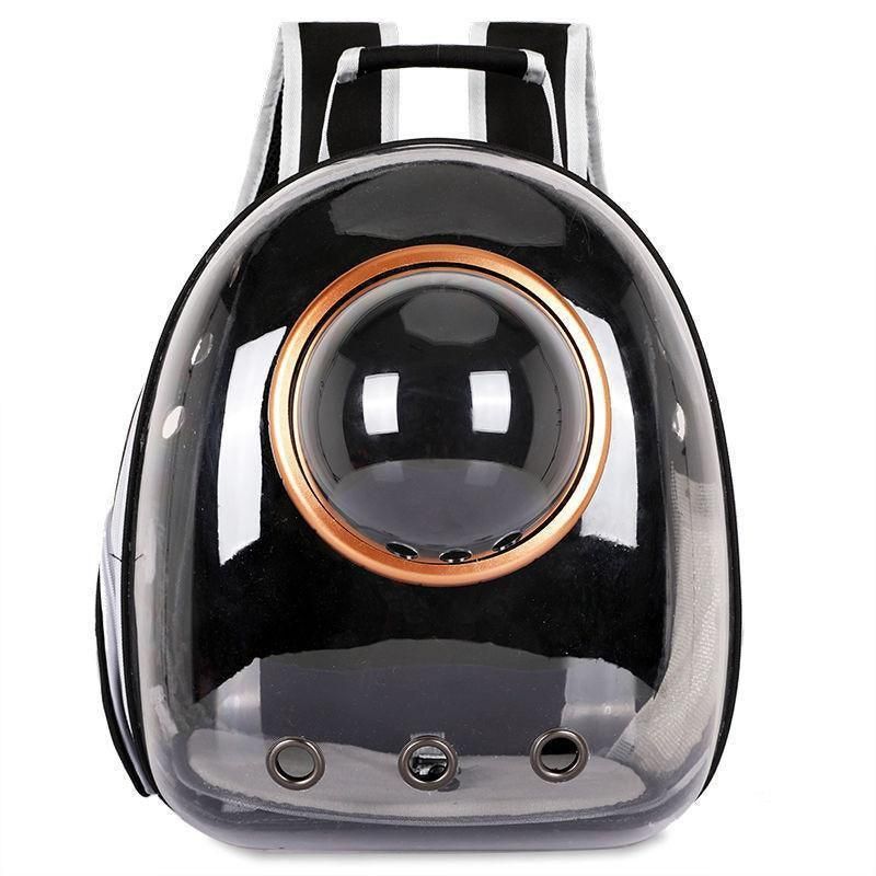 Travel Space Capsule Dog Cat Bag Breathable Outdoor Pet Backpack Carrier - Black
