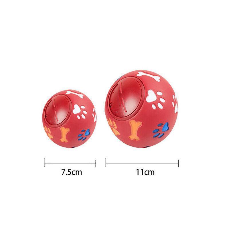 11cm Dog Pet Fun Tough-Treat Ball Tumbler Mental Food Dispenser Feeder Puzzle Toy - Blue