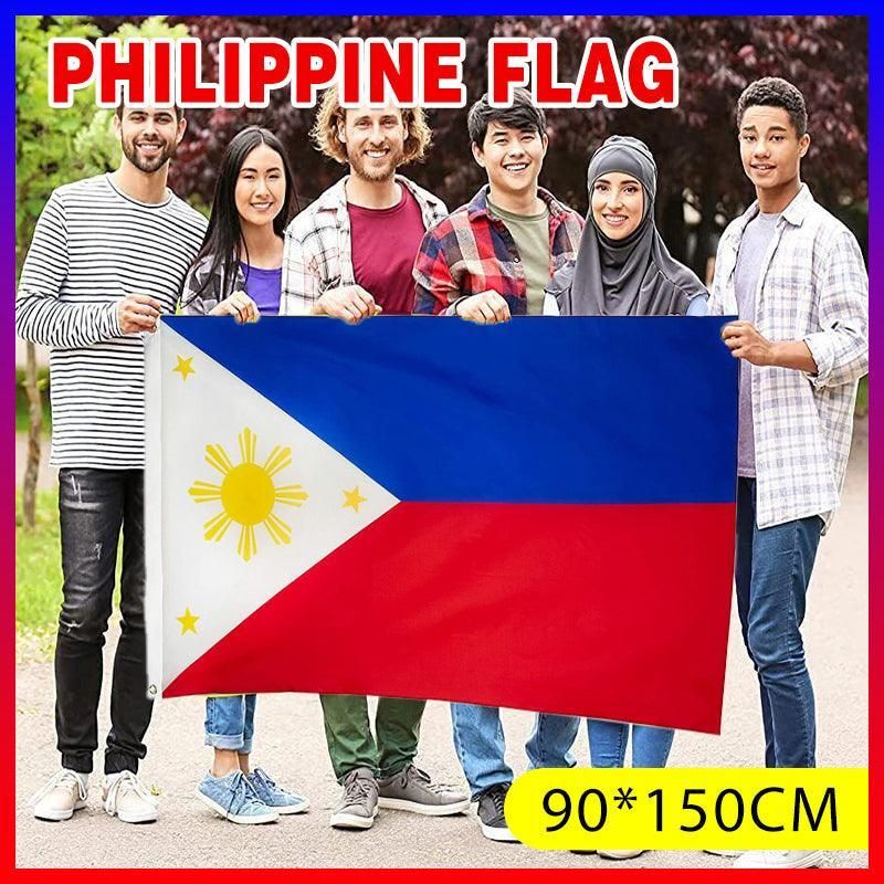 Large Philippines Flag 90 x 150 cm Outdoor Indoor Polyester with Eyelets
