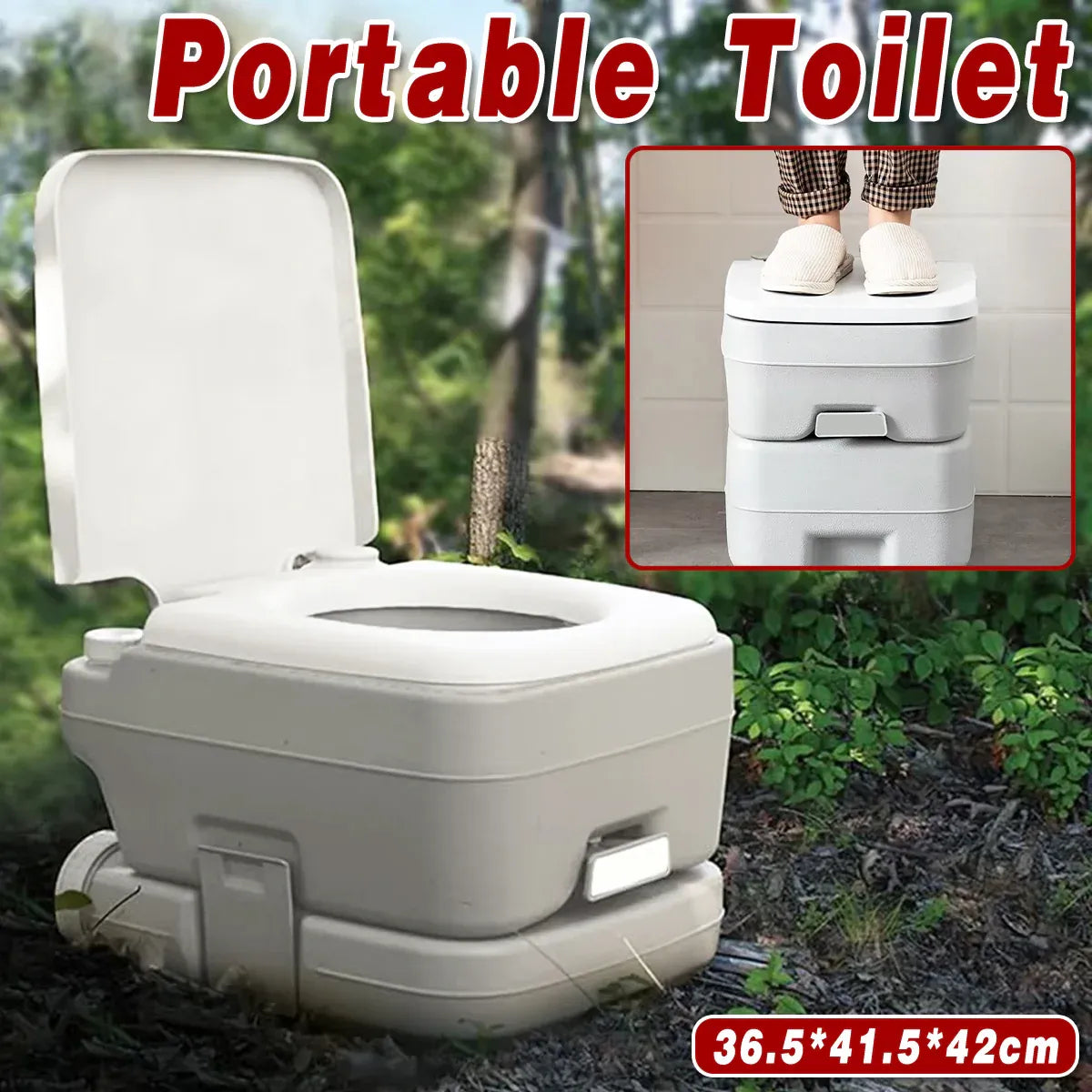20L Portable Toilet Seat Outdoor Mobile Camping Travel Toilet Compact Easy Clean
