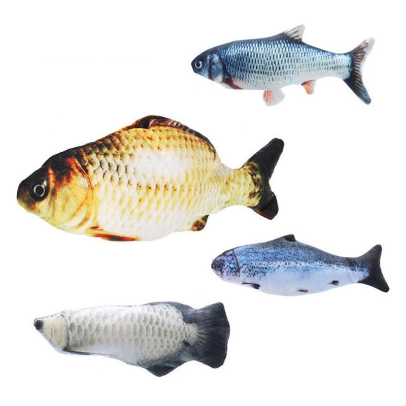 Electric Dancing Fish Kicker Cat Toy Wagging Realistic Moves Usb Rechargeable Au - Grass Carp
