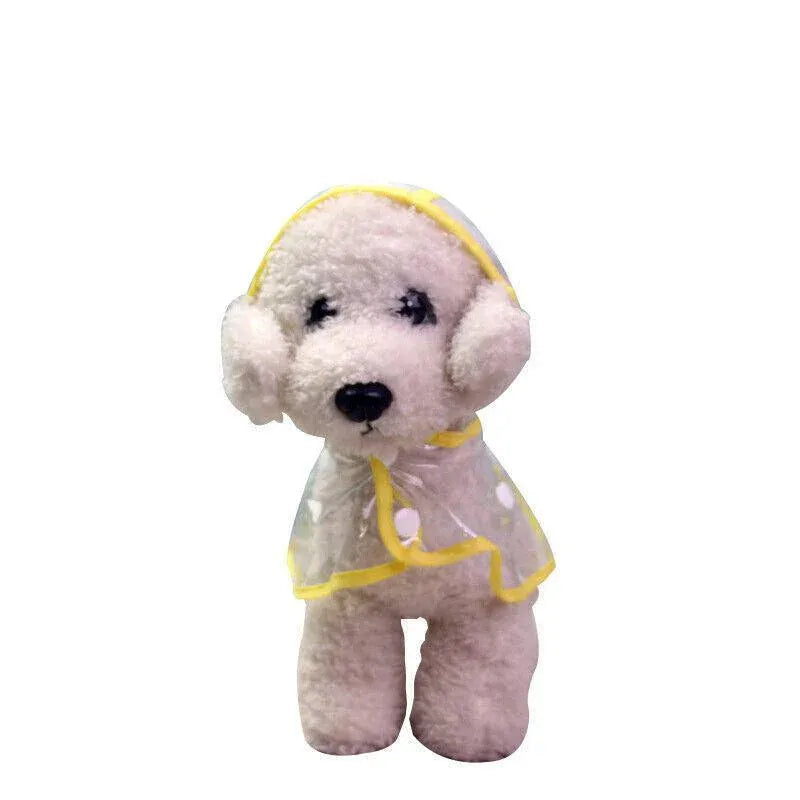 Puppy Waterproof Pet Dog Raincoat Jacket Clothes Vest Rain Outdoor Coat Hoodies Yellow - S