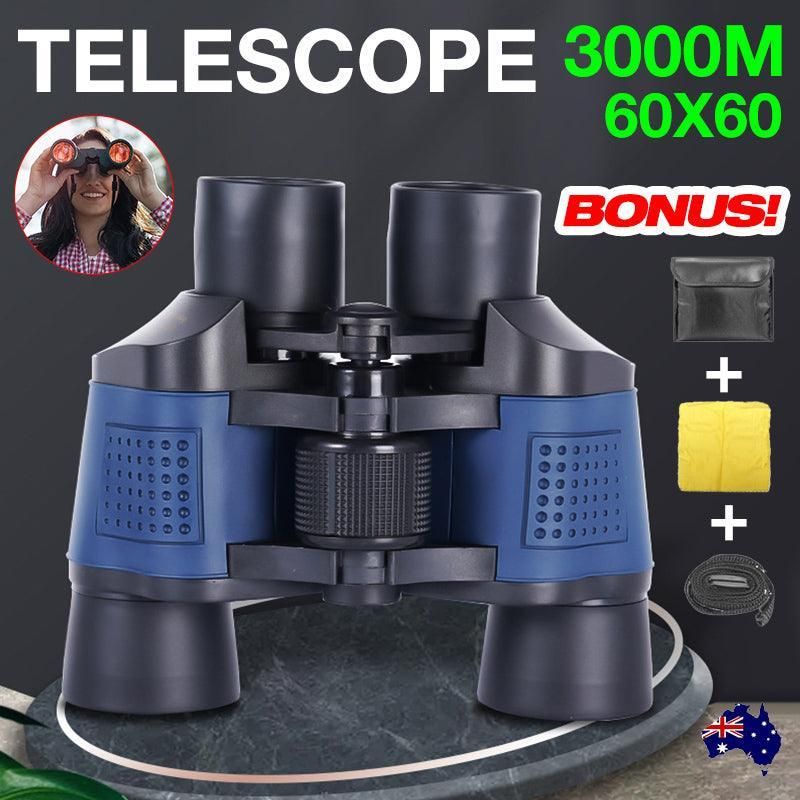60X60 Day/Night Vision Binoculars Telescope 3000M Waterproof Outdoor Travel