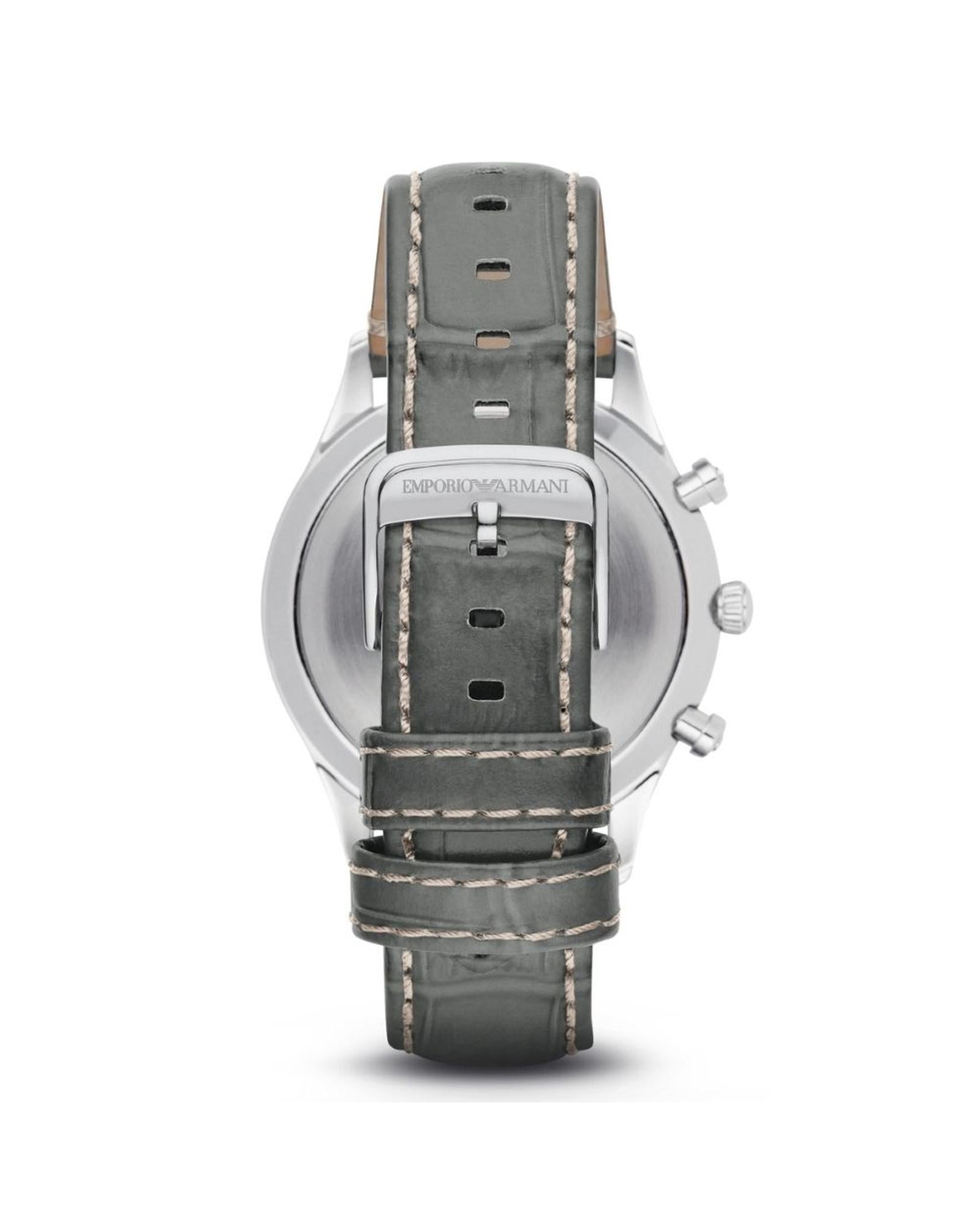 Armani Men's Green Leather Watch - One Size