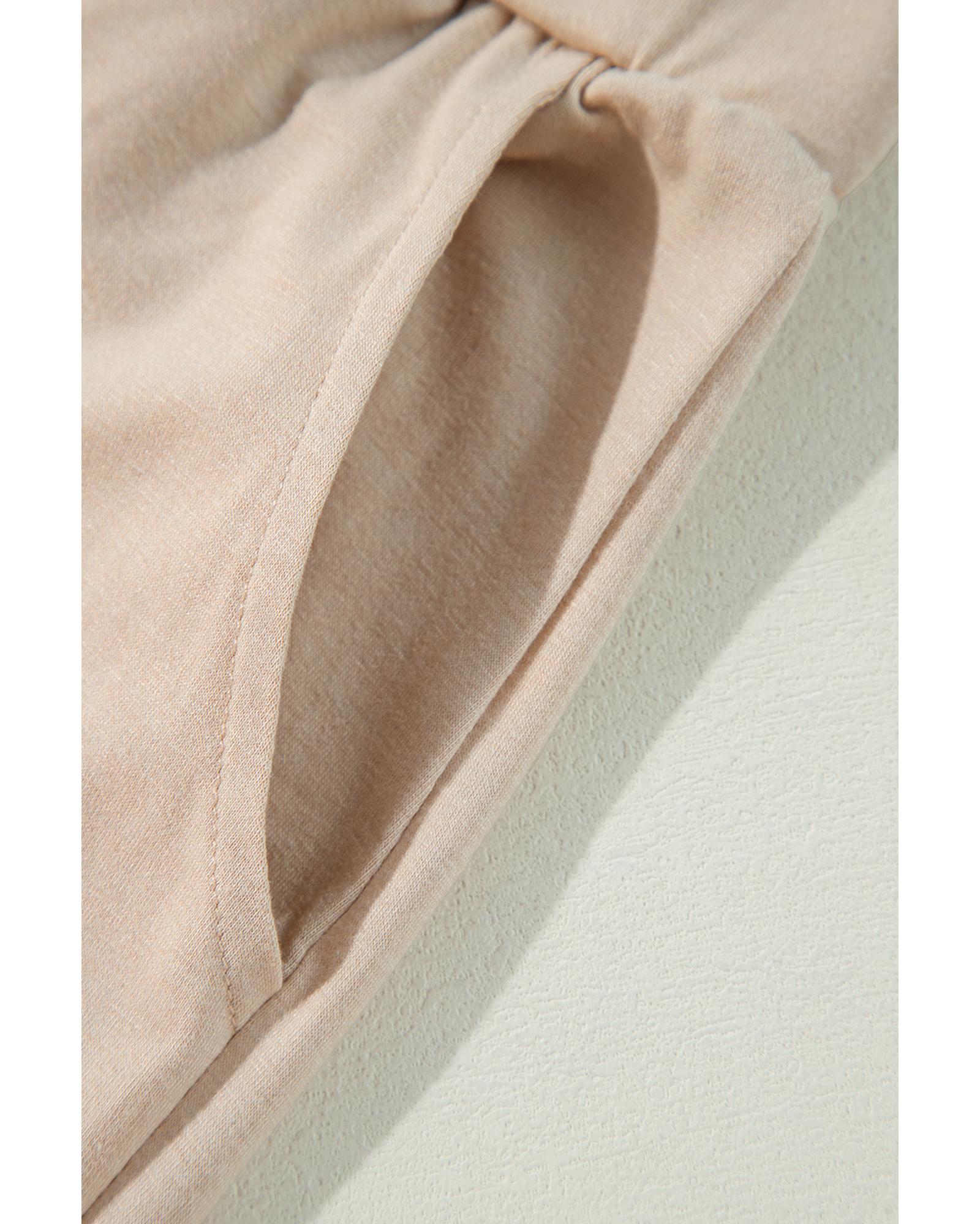 Parchment Split Long Cardigan and Skinny Pants Lounge Set - S