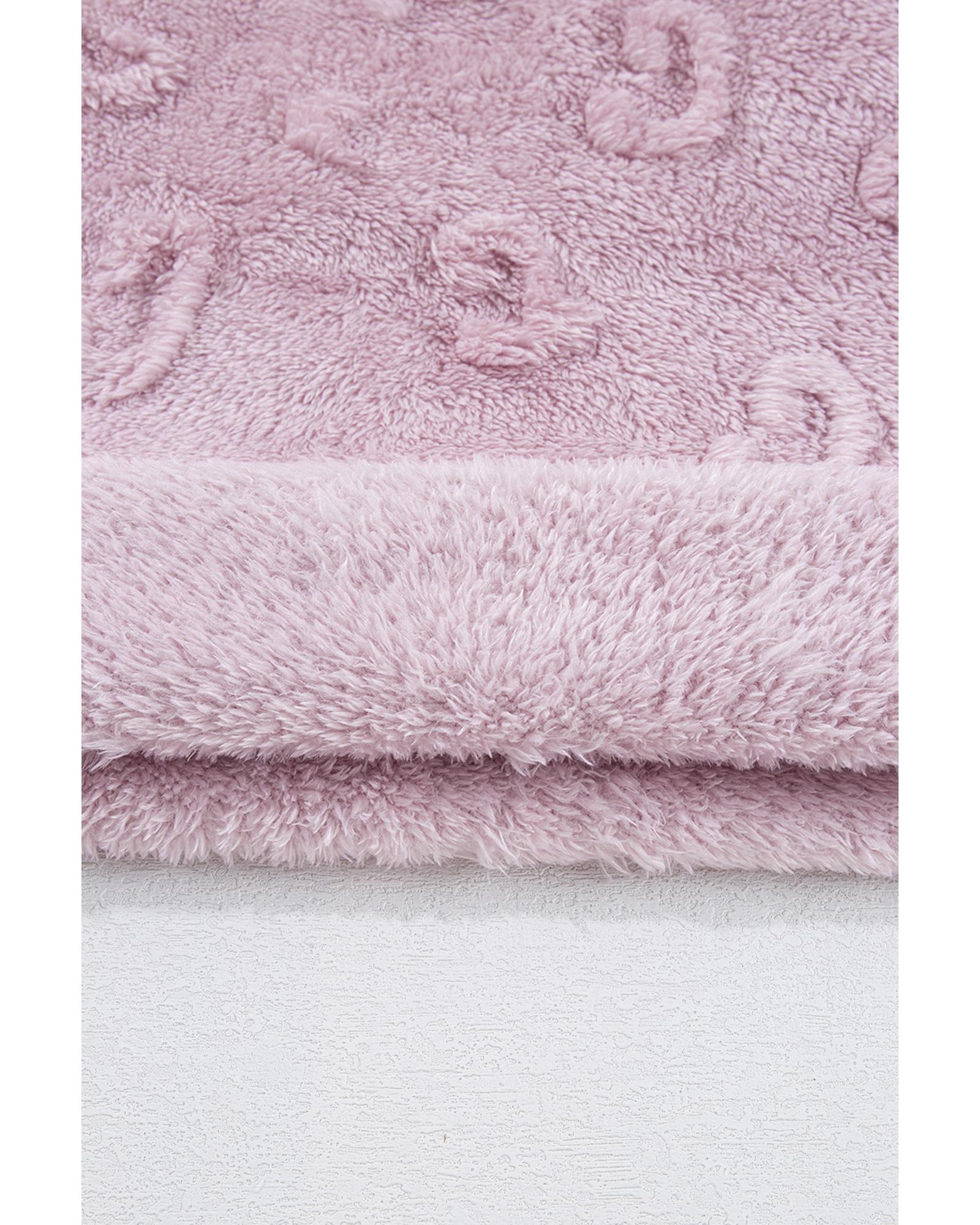 Lavendula Textured Leopard Fleece Loose Two Piece Lounge Set - 2XL