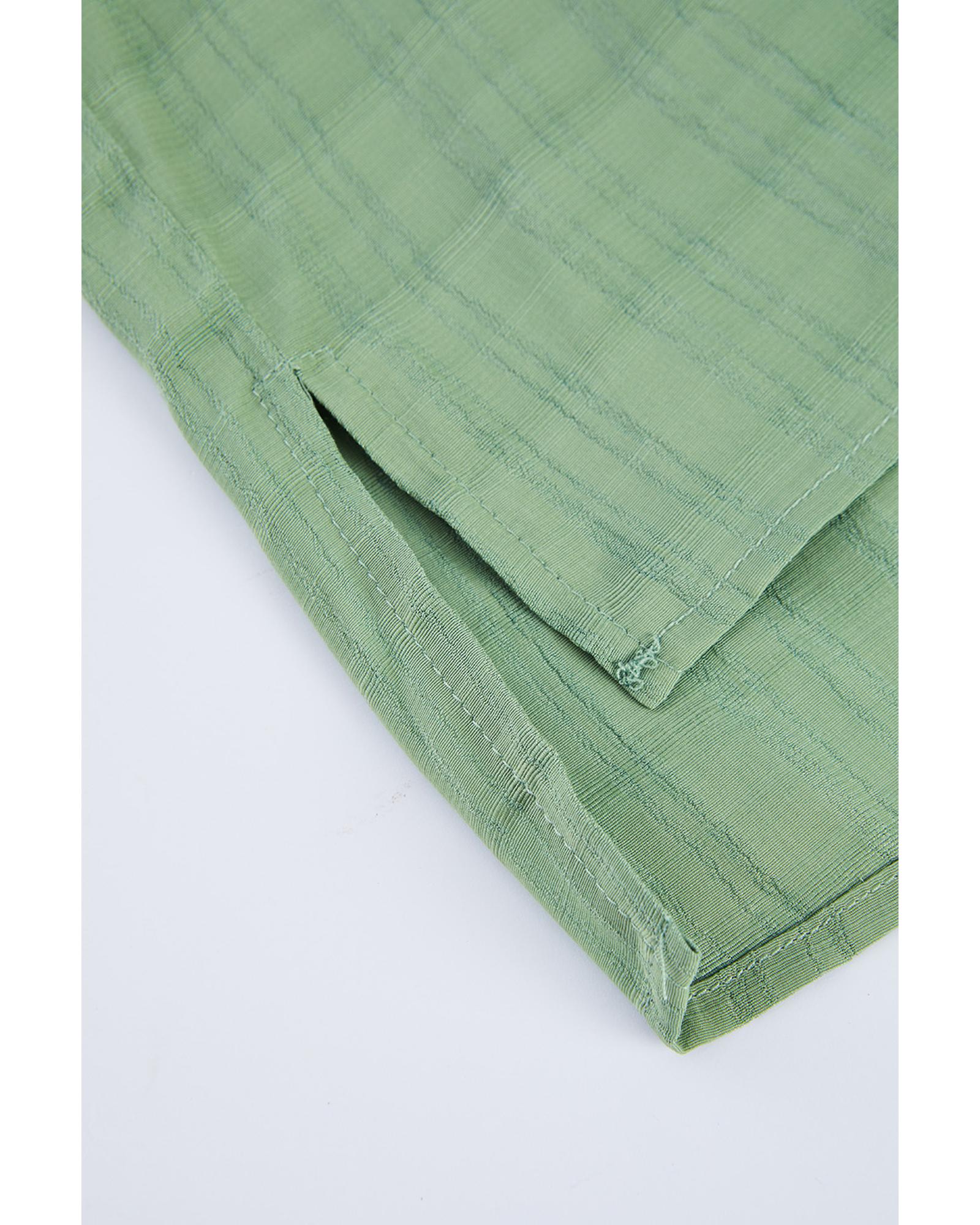 Azura Exchange Plaid Print V Neck Short Sleeve Shirt - M