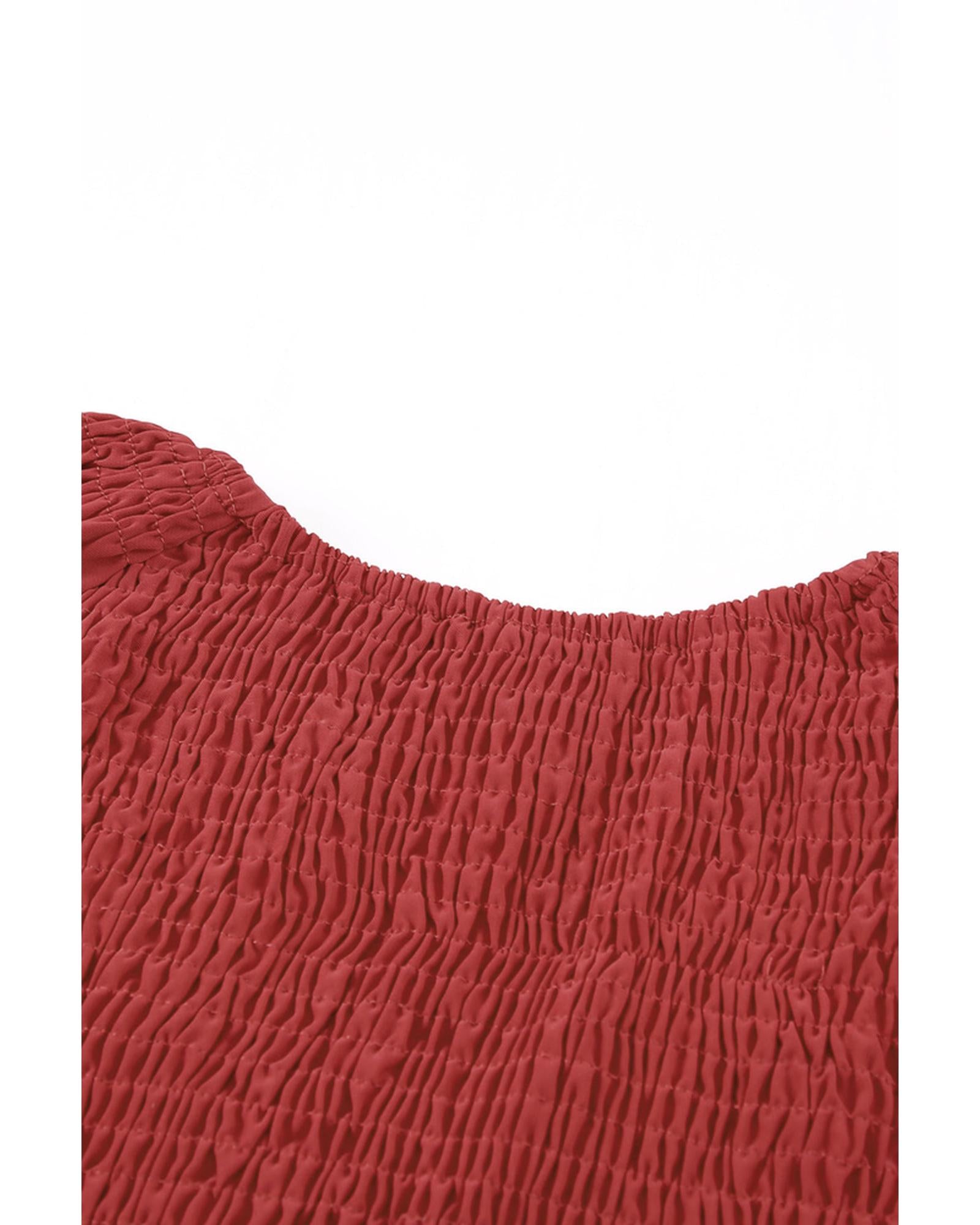 Azura Exchange Puff Sleeve Smocked Top - S