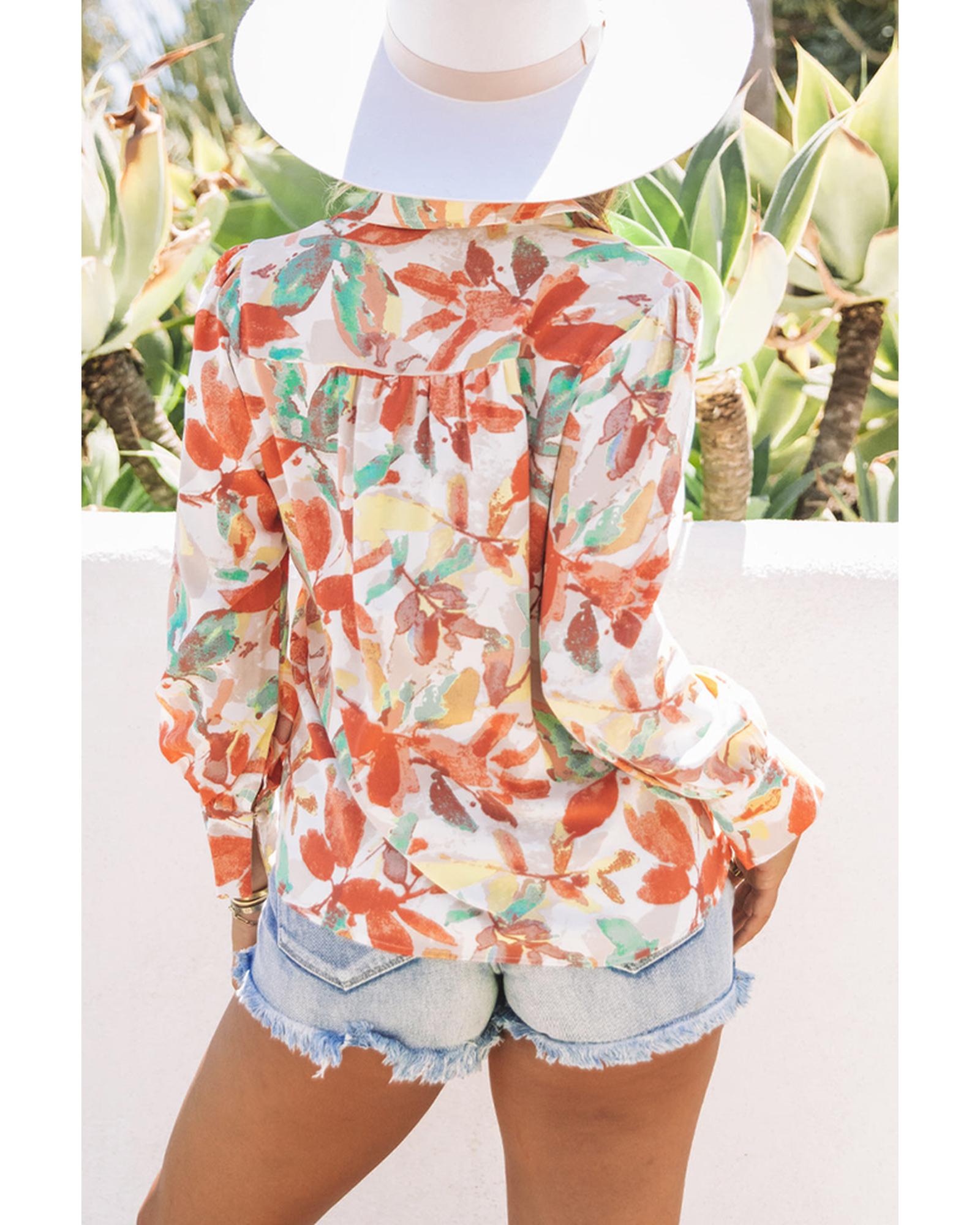 Azura Exchange Wrap Long Sleeve Blouse - 2XL