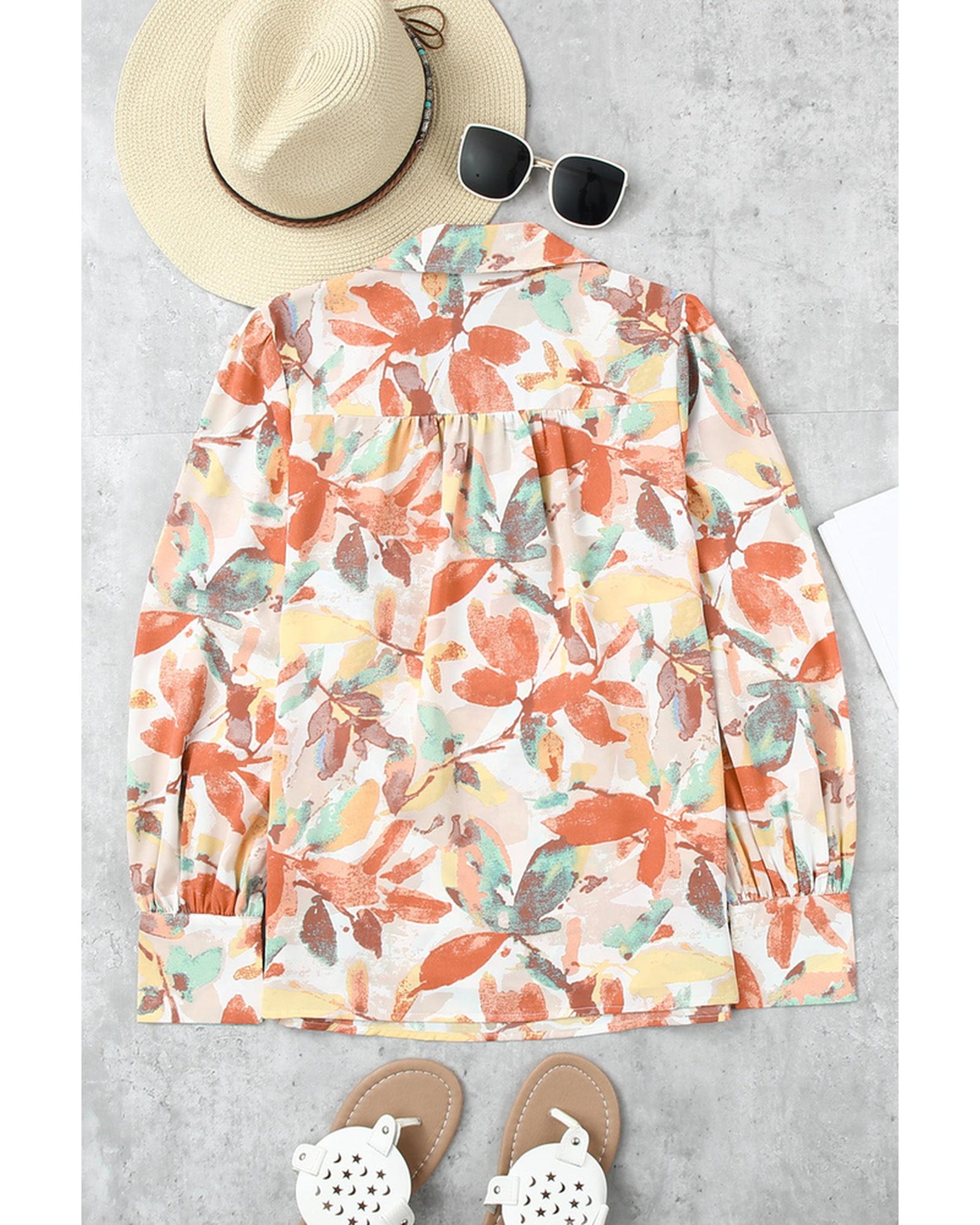 Azura Exchange Wrap Long Sleeve Blouse - L