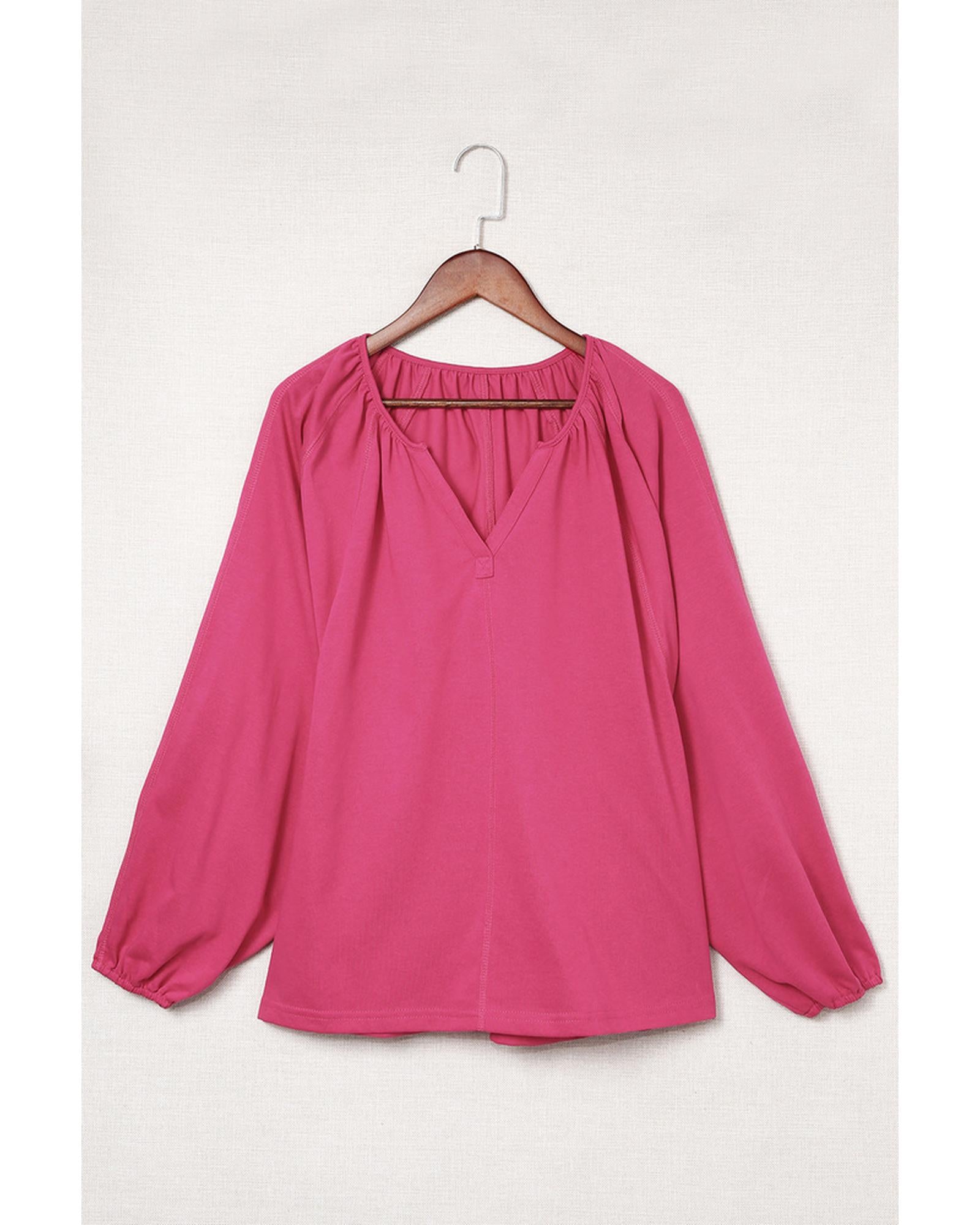 Azura Exchange Split V Neck Dolman Top - M