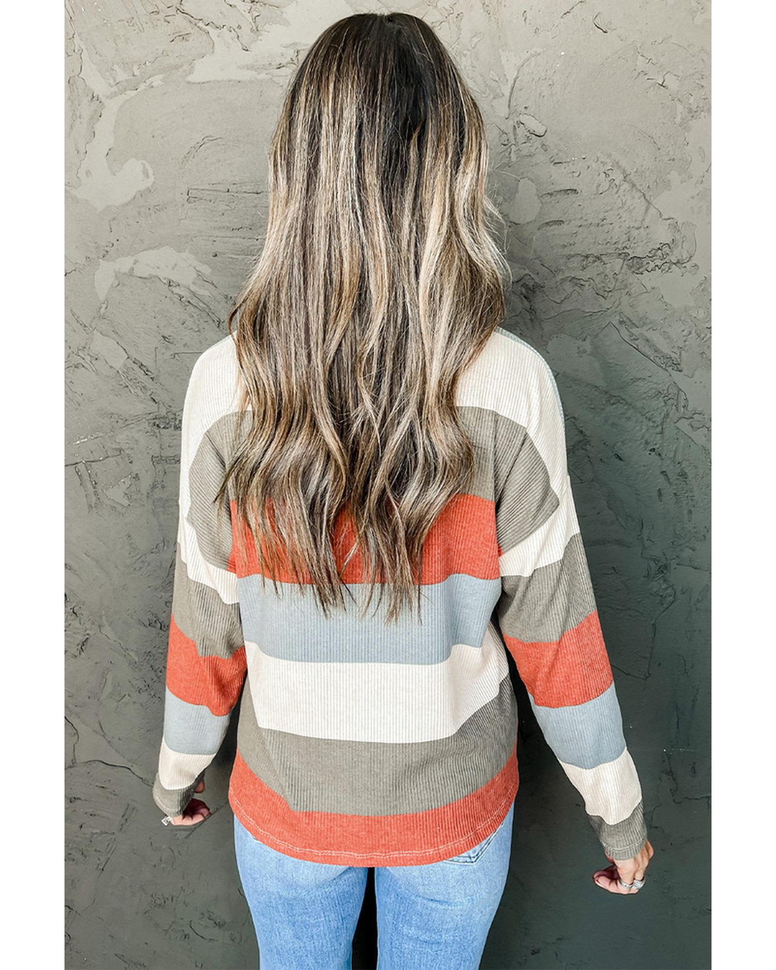 Azura Exchange Ribbed Knit Top with Pocket - XL