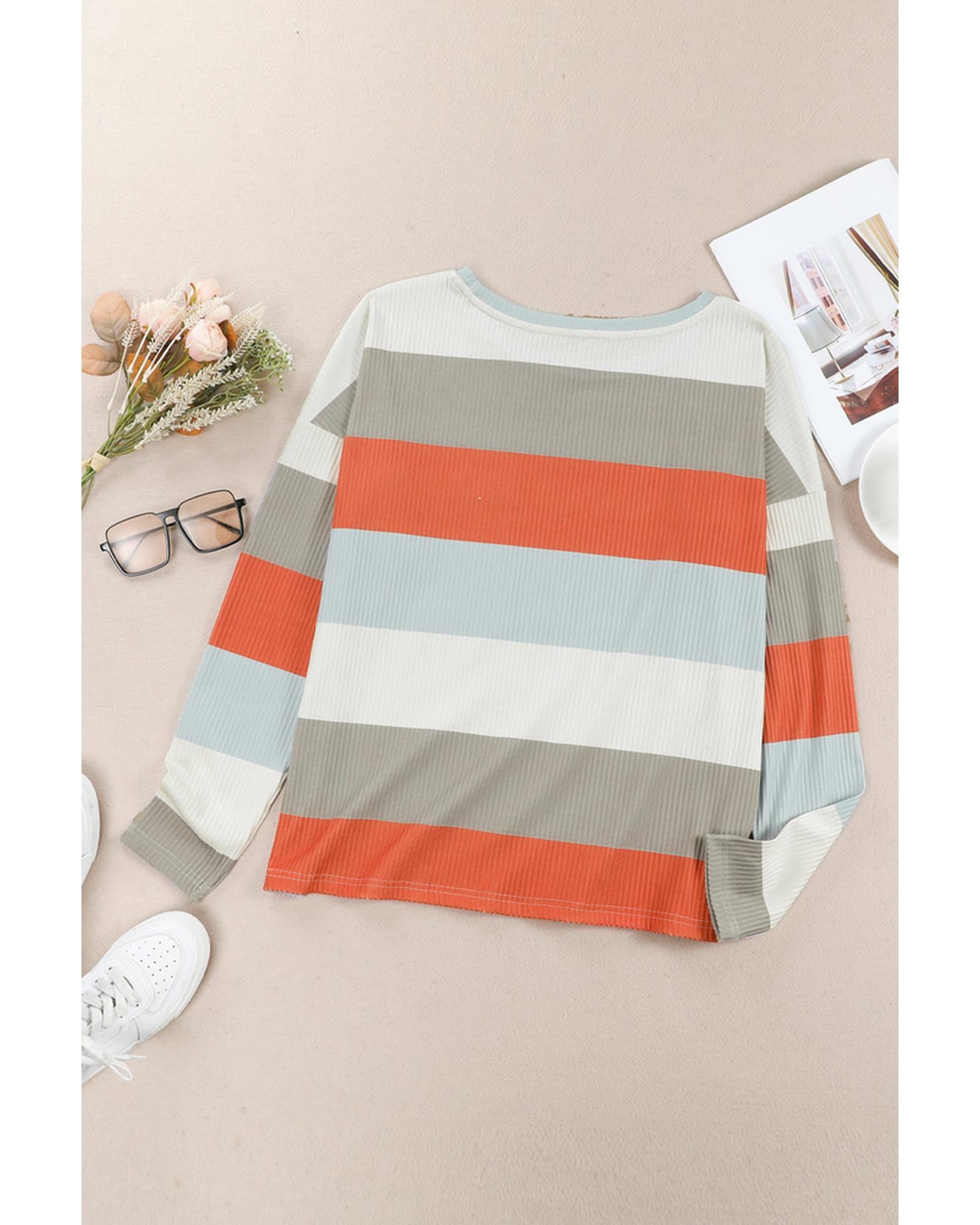Azura Exchange Ribbed Knit Top with Pocket - XL