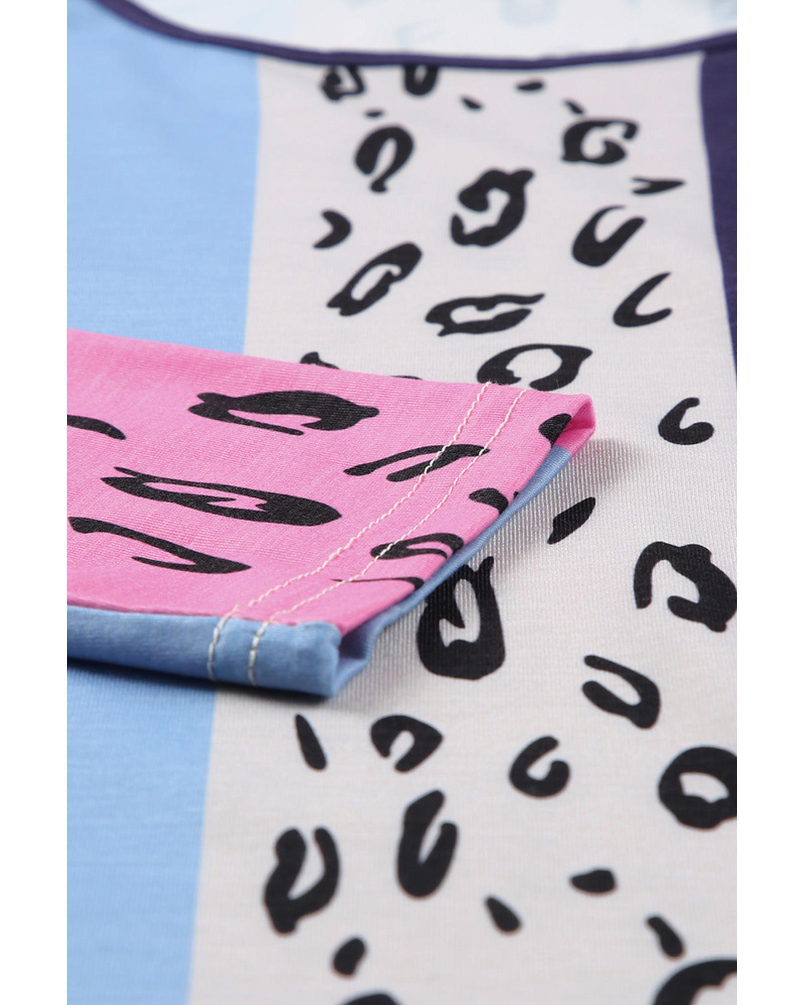 Azura Exchange Leopard Print Long Sleeve Blouse - XL