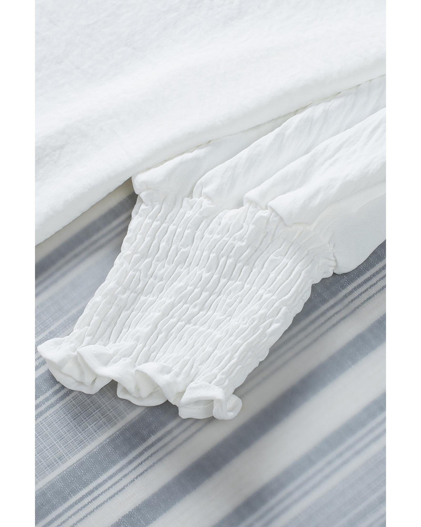 Azura Exchange Shift Top with Smocked Wrist - M