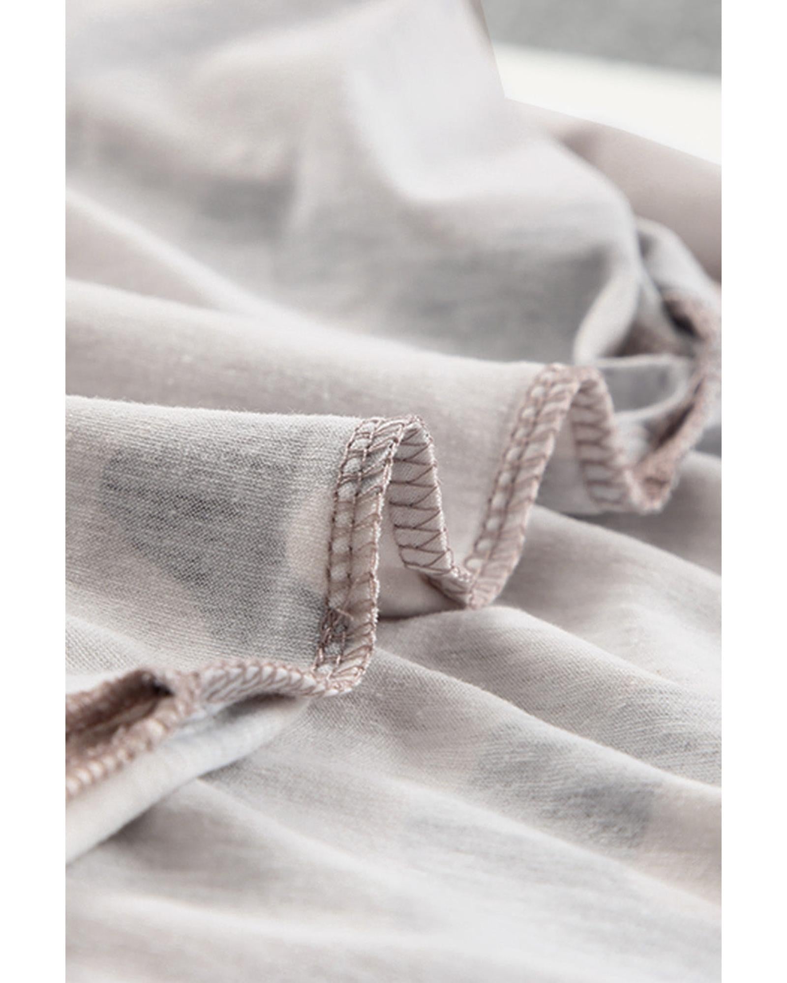 Azura Exchange Leopard Print V Neck Long Sleeve Top - L