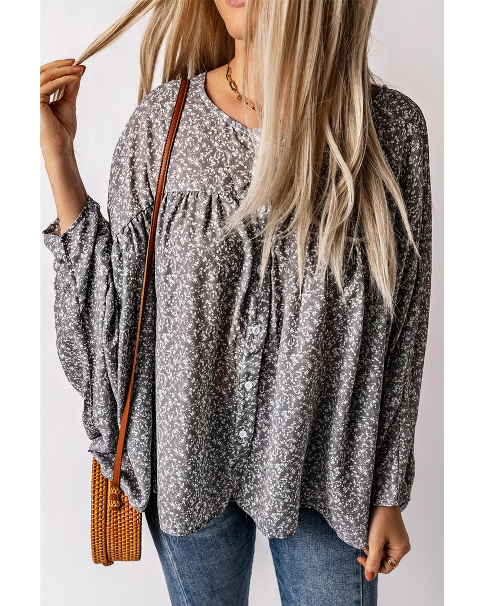 Azura Exchange Kimono Sleeve Ruched Blouse - 2XL