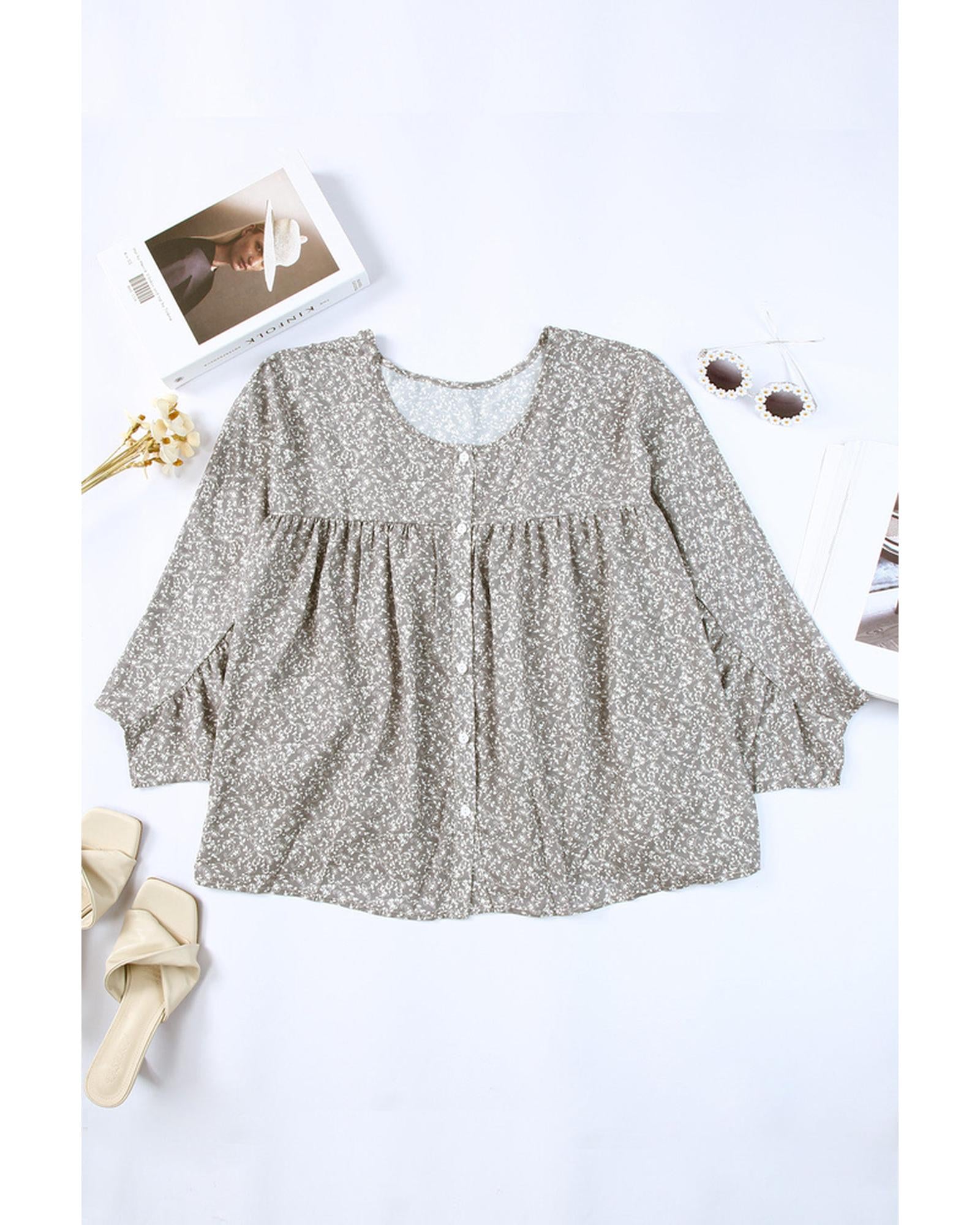 Azura Exchange Kimono Sleeve Ruched Blouse - M