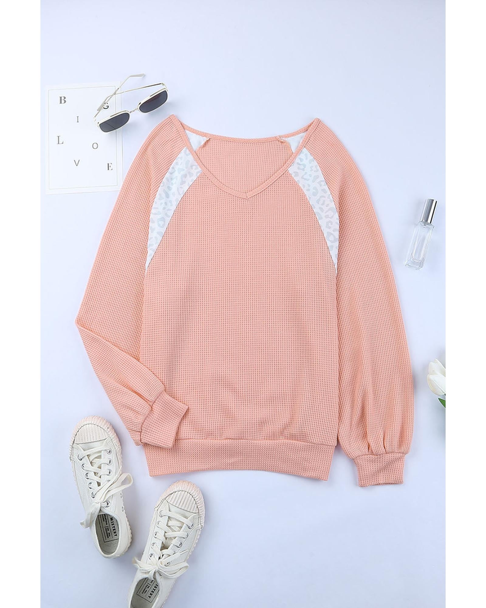 Azura Exchange Waffle Knit Top - L