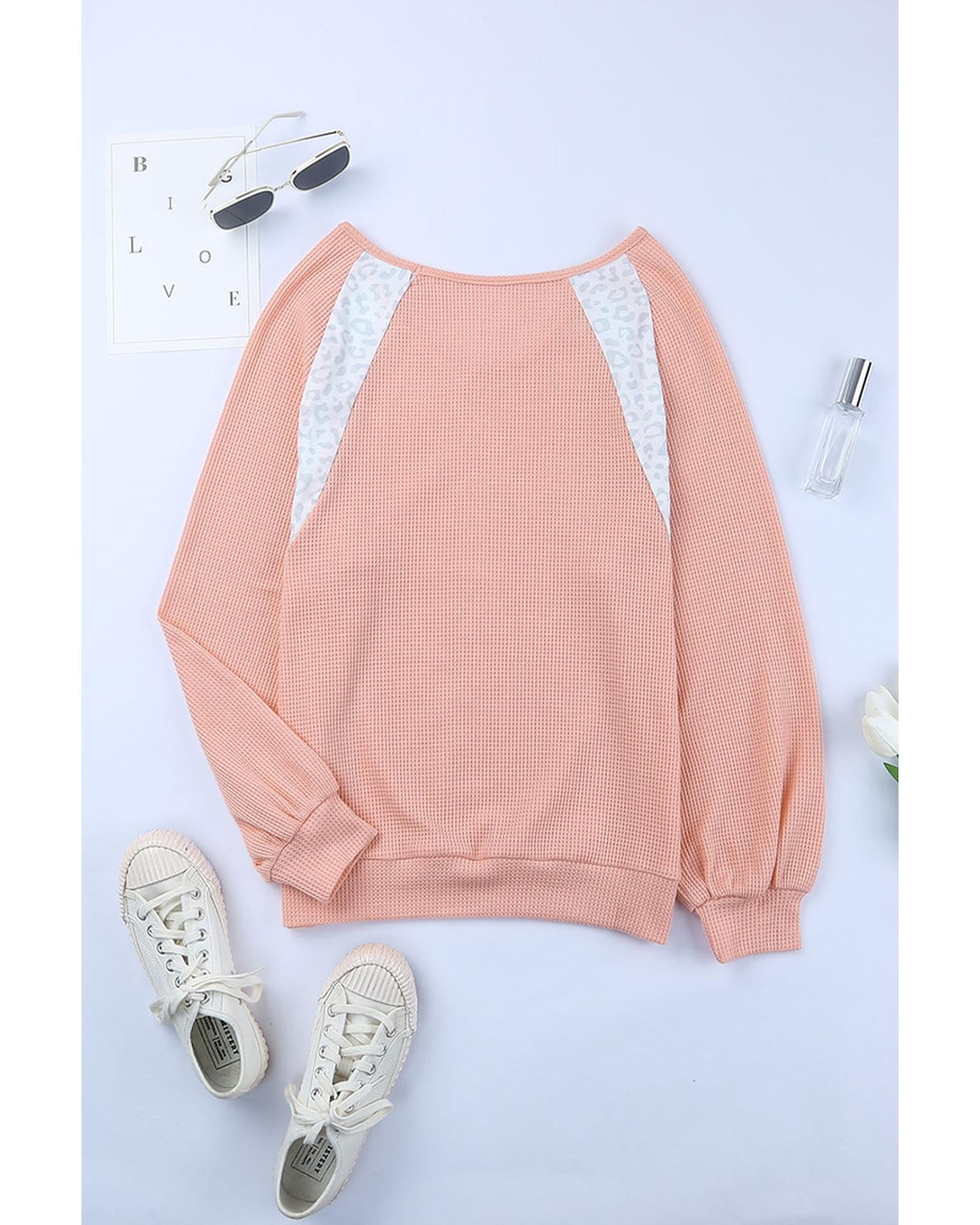 Azura Exchange Waffle Knit Top - L