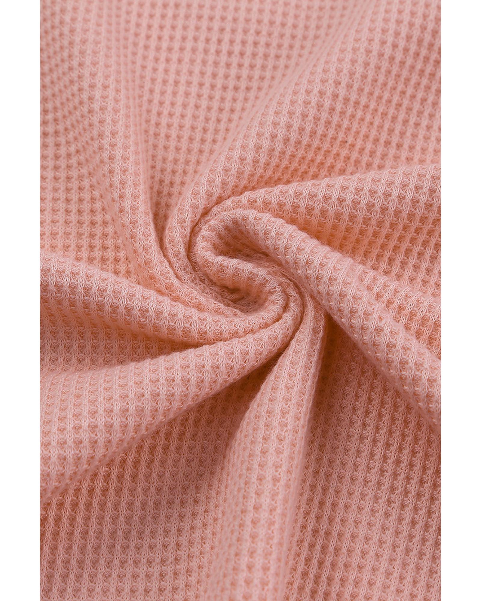 Azura Exchange Waffle Knit Top - L