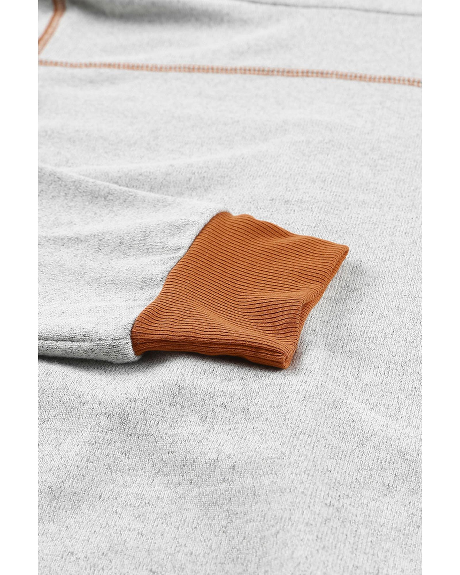 Azura Exchange Cowl Neck Patchwork Long Sleeve Top - S