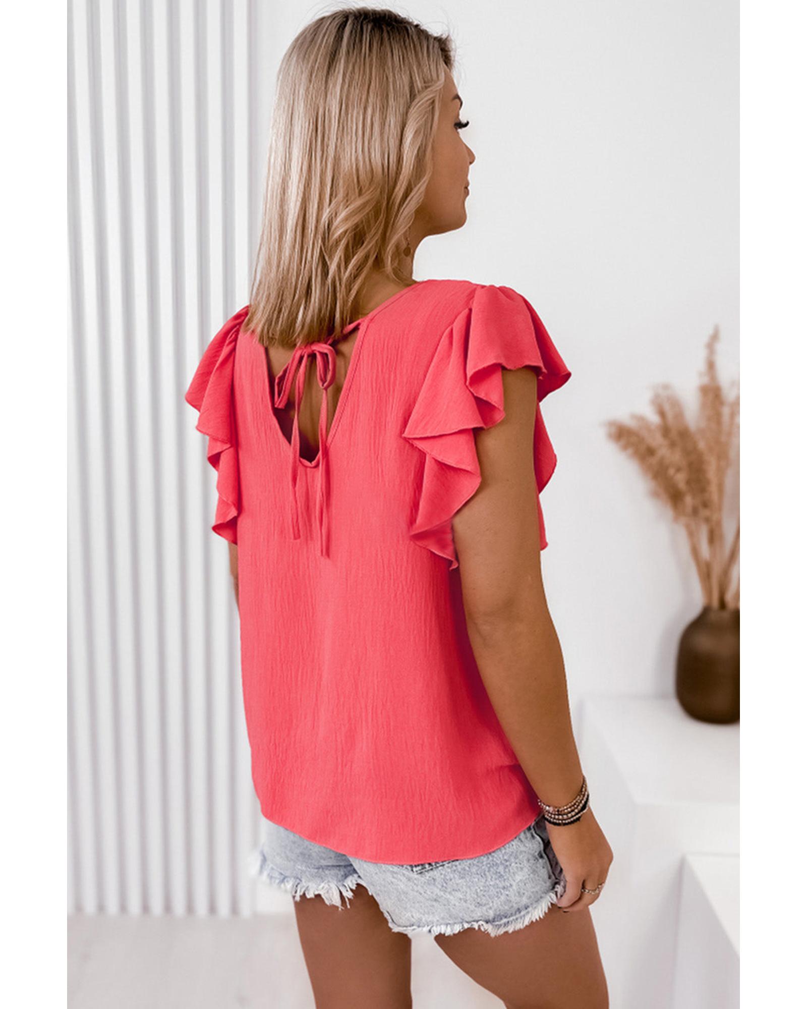 Azura Exchange Ruffle Sleeve Loose Top - XL