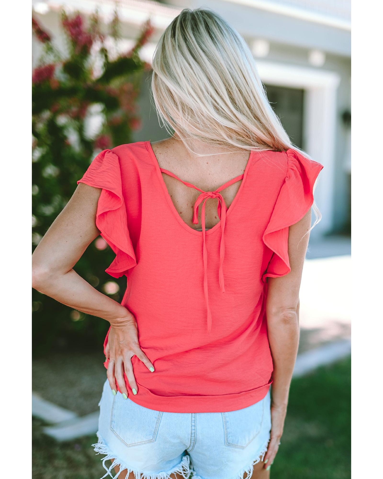 Azura Exchange Ruffle Sleeve Loose Top - XL