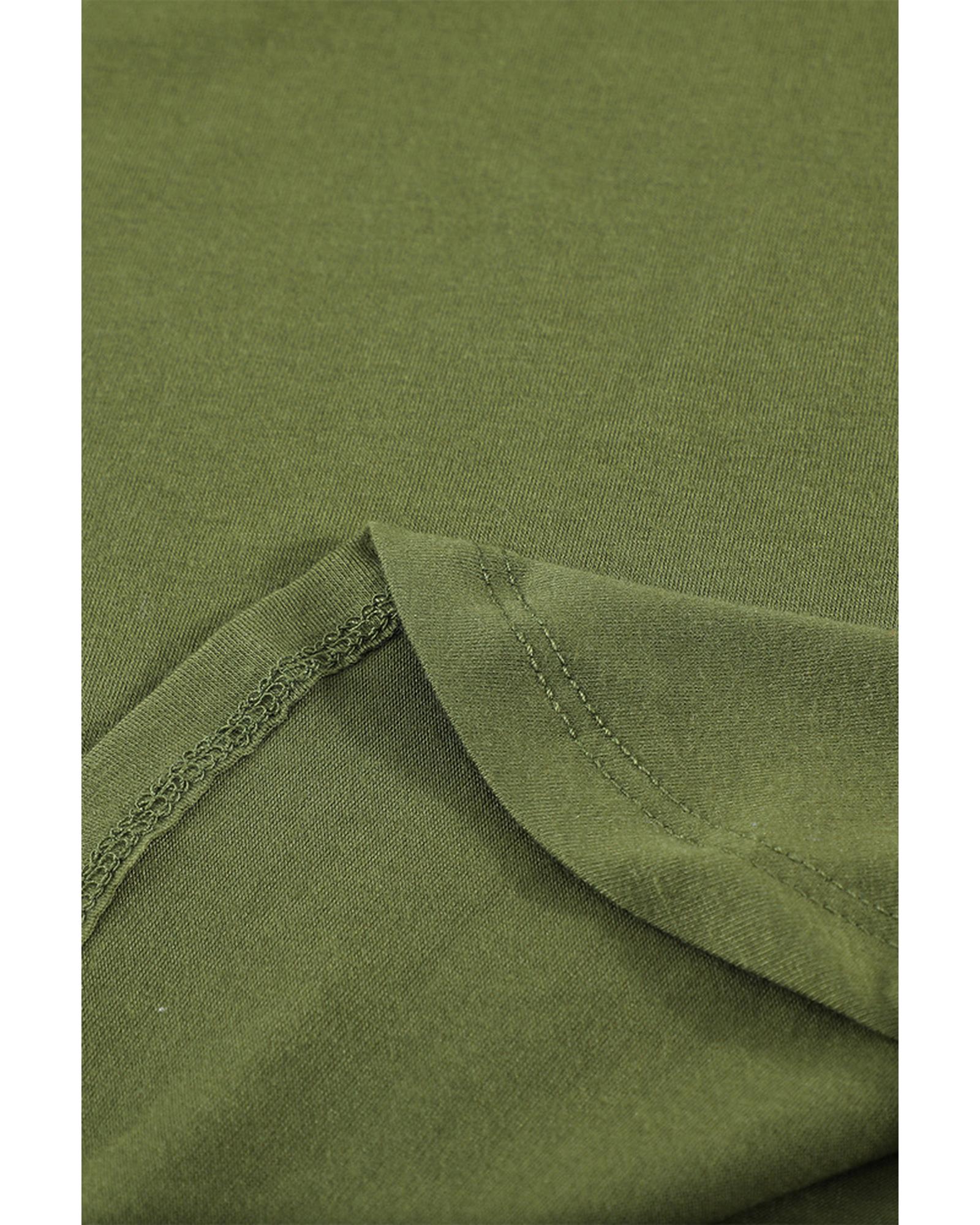 Azura Exchange Long Sleeves Green Pullover Top - S