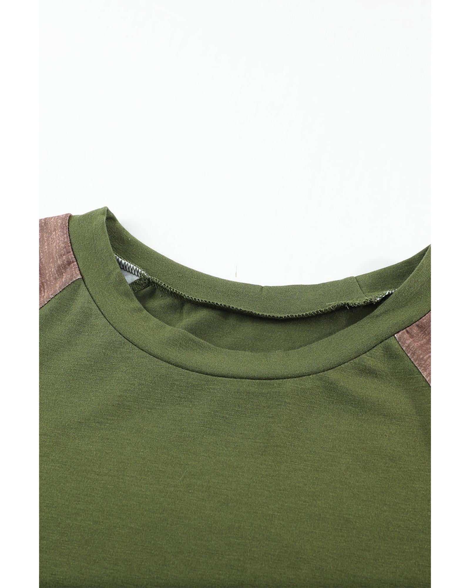 Azura Exchange Long Sleeves Green Pullover Top - 2XL