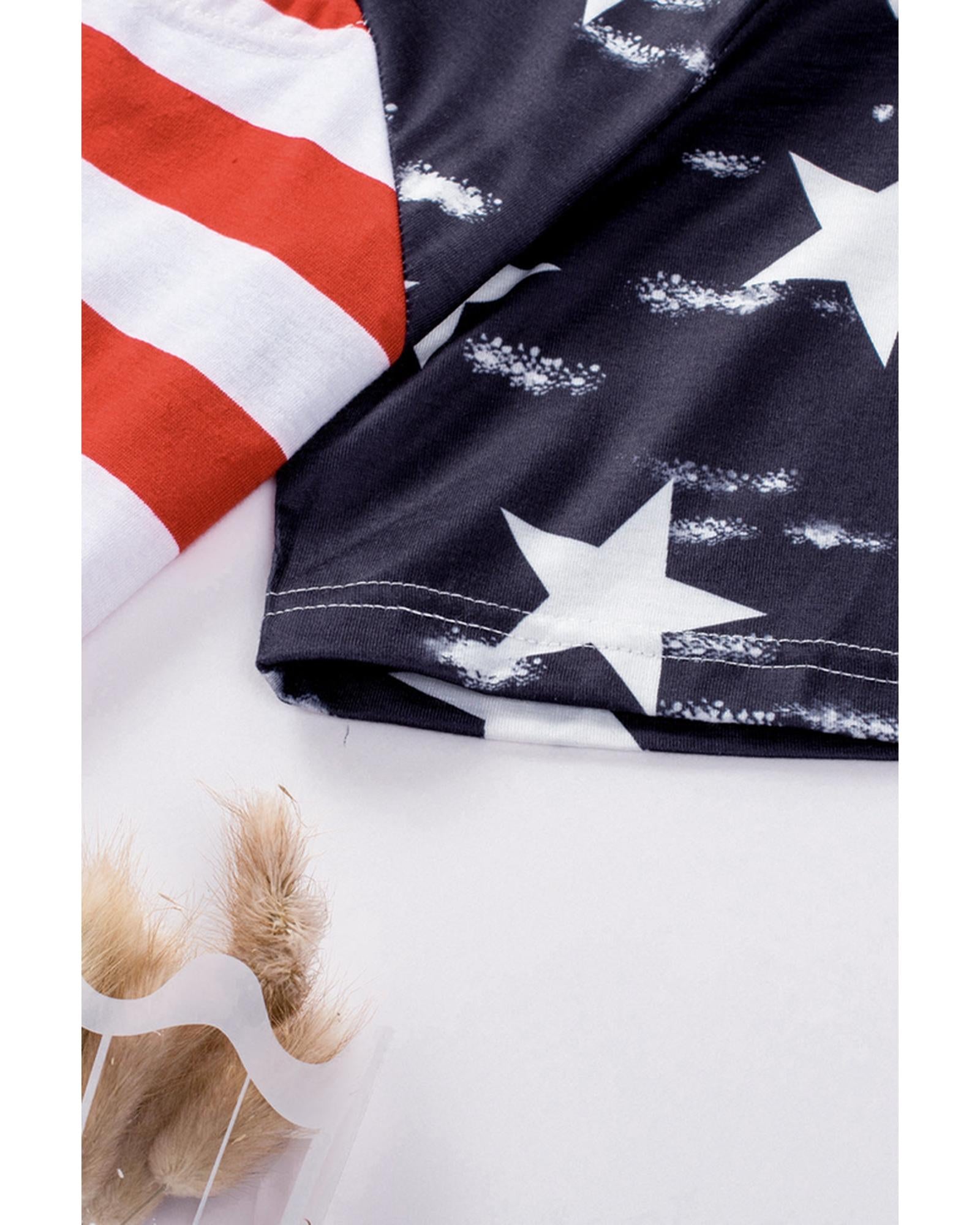 Azura Exchange American Flag Cutout T-Shirt - S