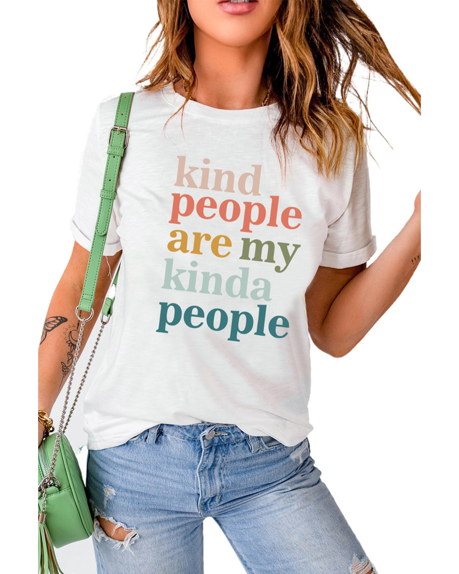 Azura Exchange Kind People Are My Kinda People T-Shirt - M