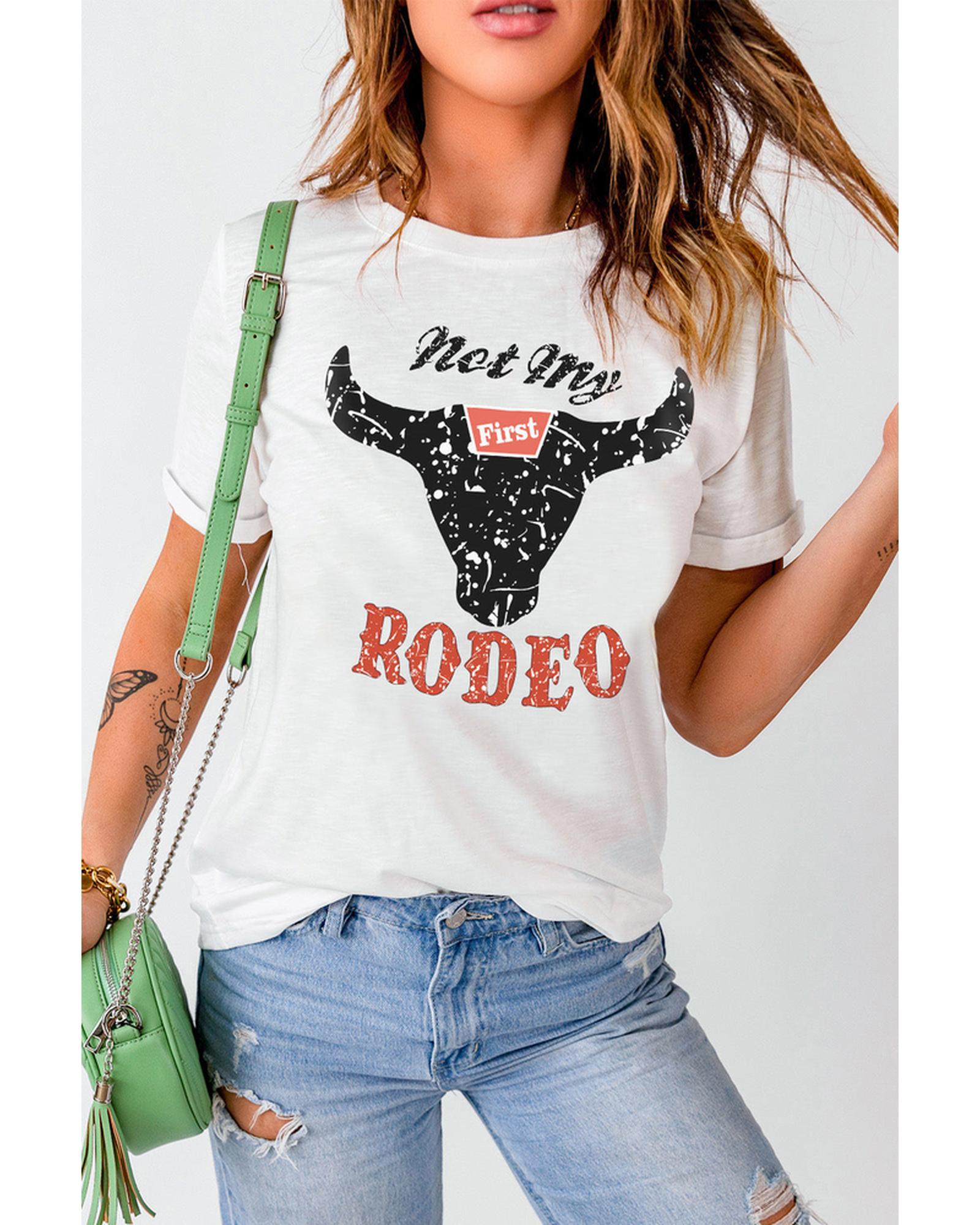 Azura Exchange Not My Rodeo Bull Graphic T-Shirt - S