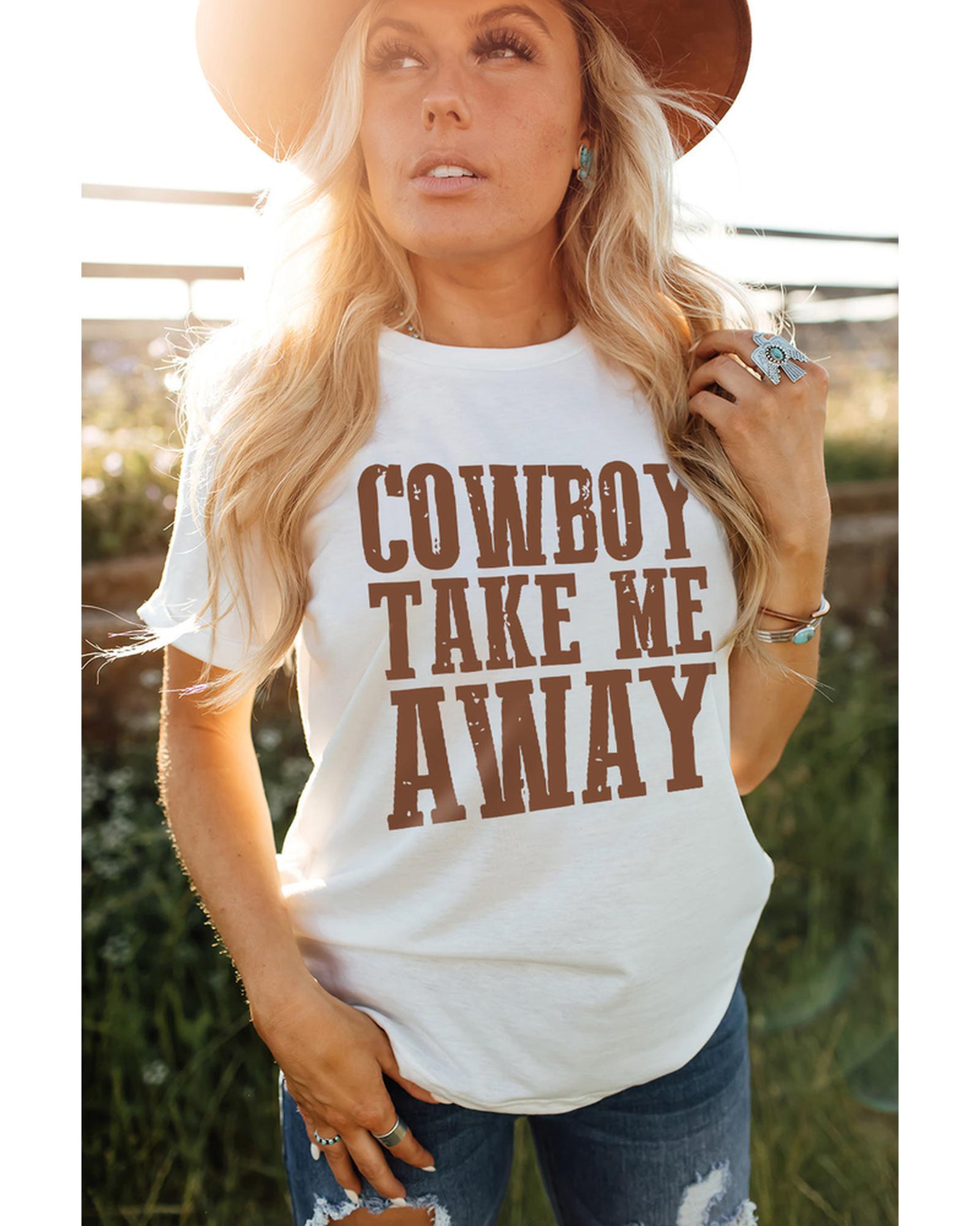 Azura Exchange Cowboy Take Me Away T-Shirt - M