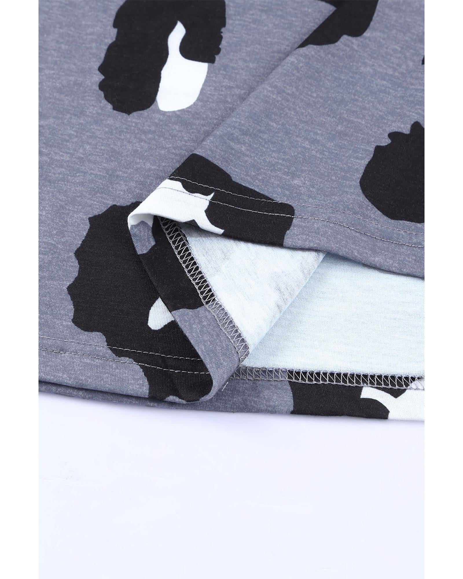 Azura Exchange Leopard Print Long Sleeve Loose Top - M