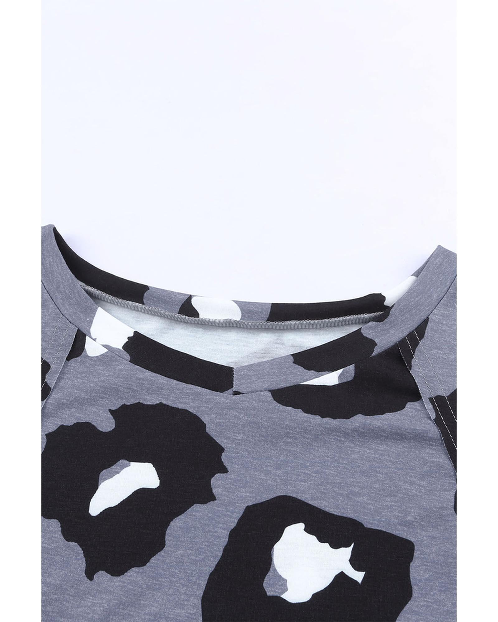 Azura Exchange Leopard Print Long Sleeve Loose Top - XL