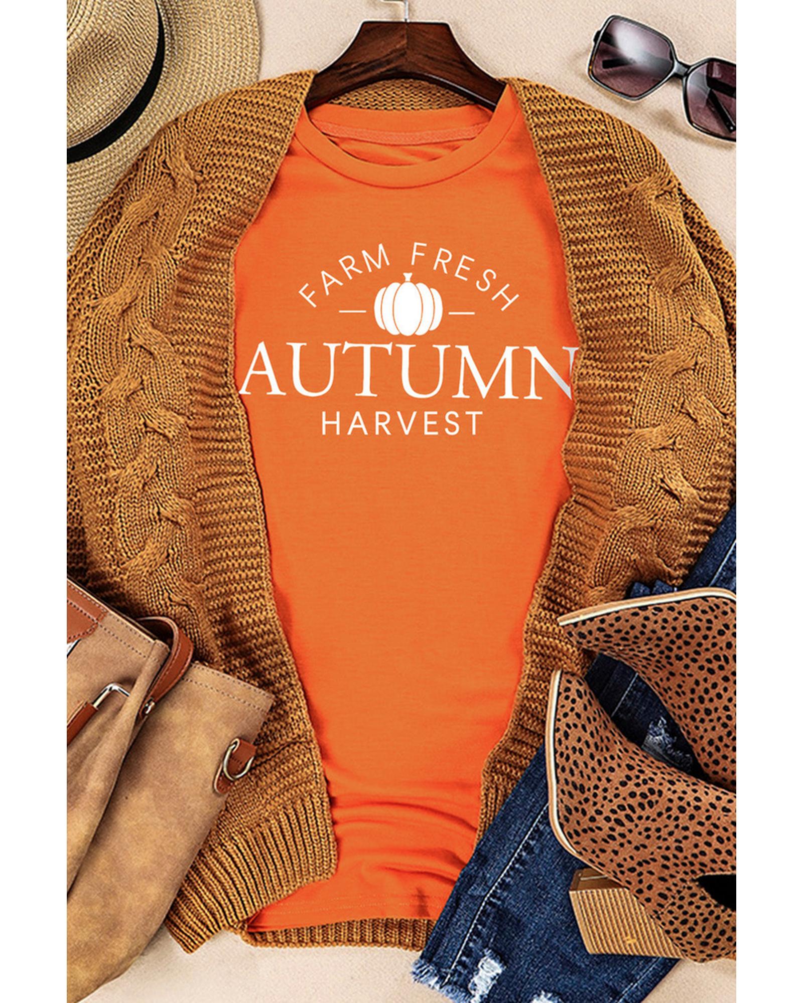 Azura Exchange Autumn Harvest Short Sleeve T-Shirt - M